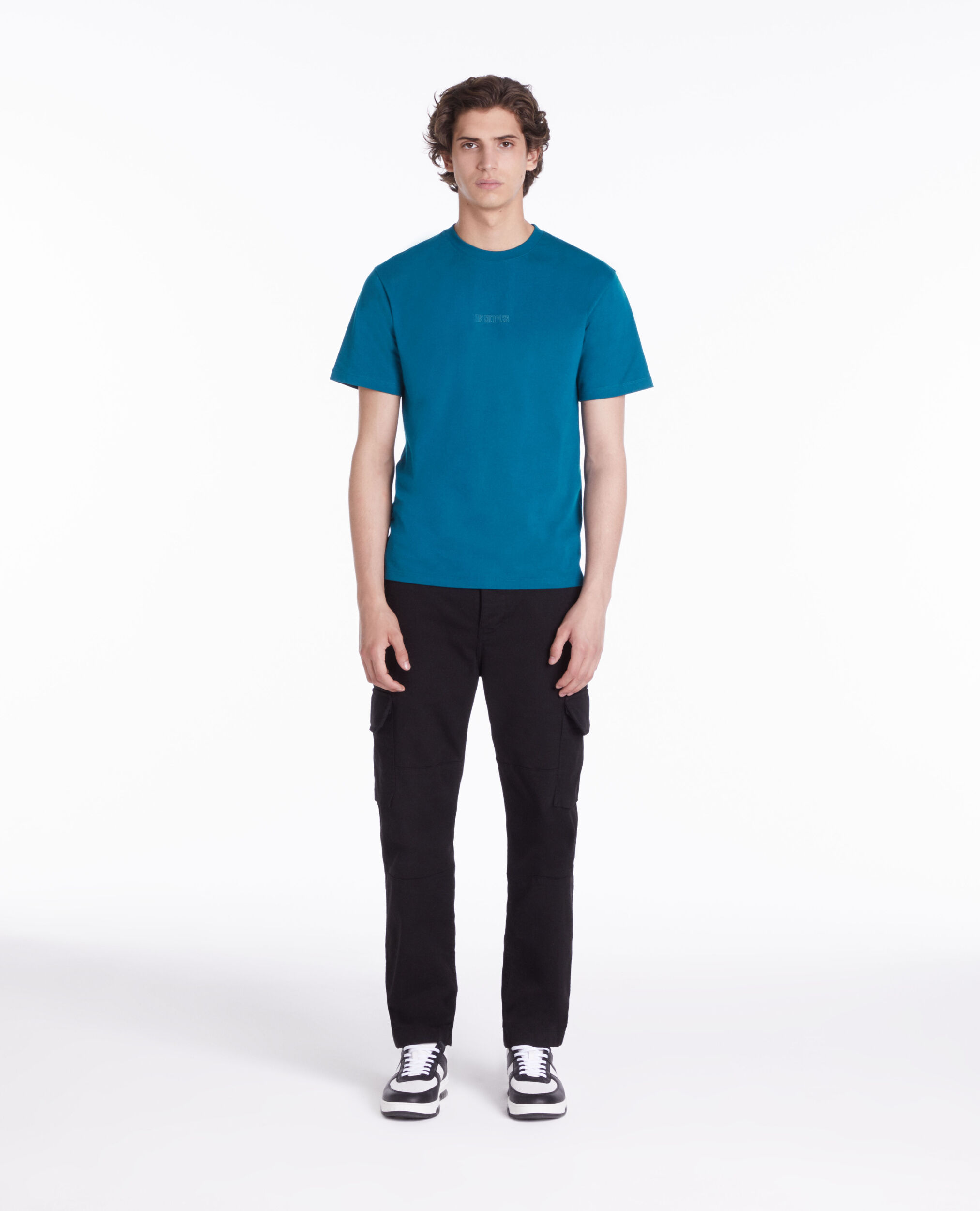 Men's blue t-shirt with logo MEDIUM BLUE