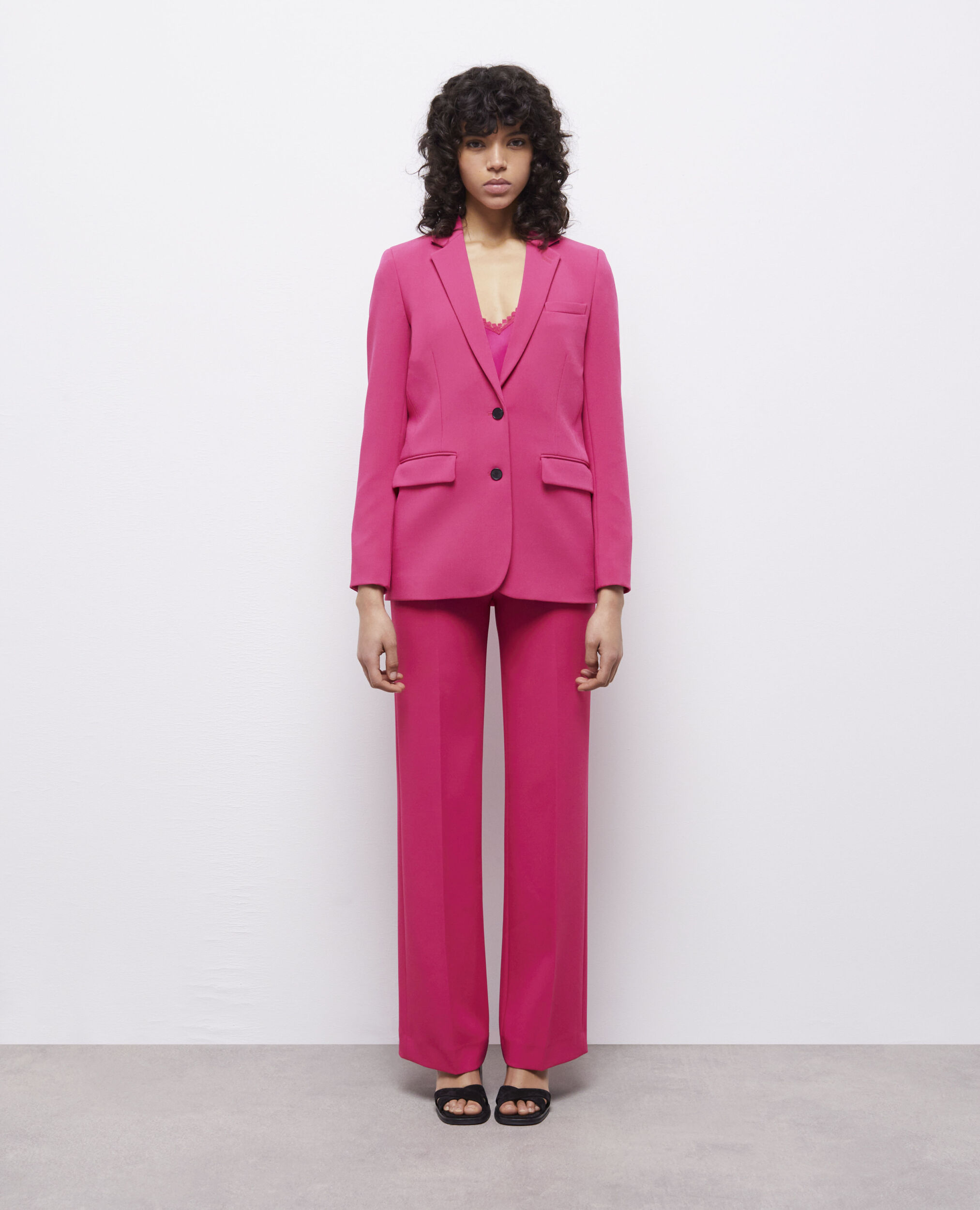 Pink crêpe suit jacket PINK