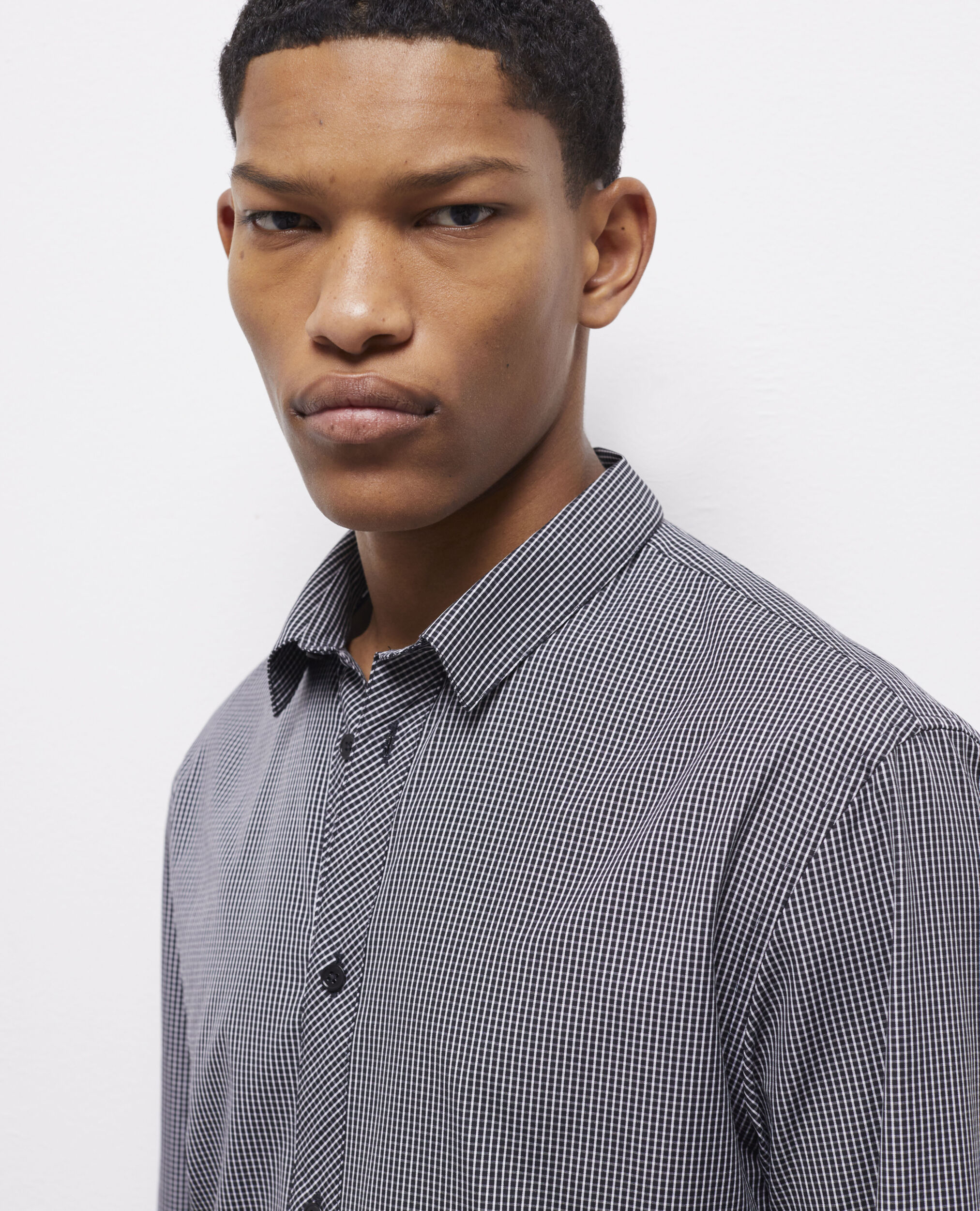 Check shirt BLACK WHITE