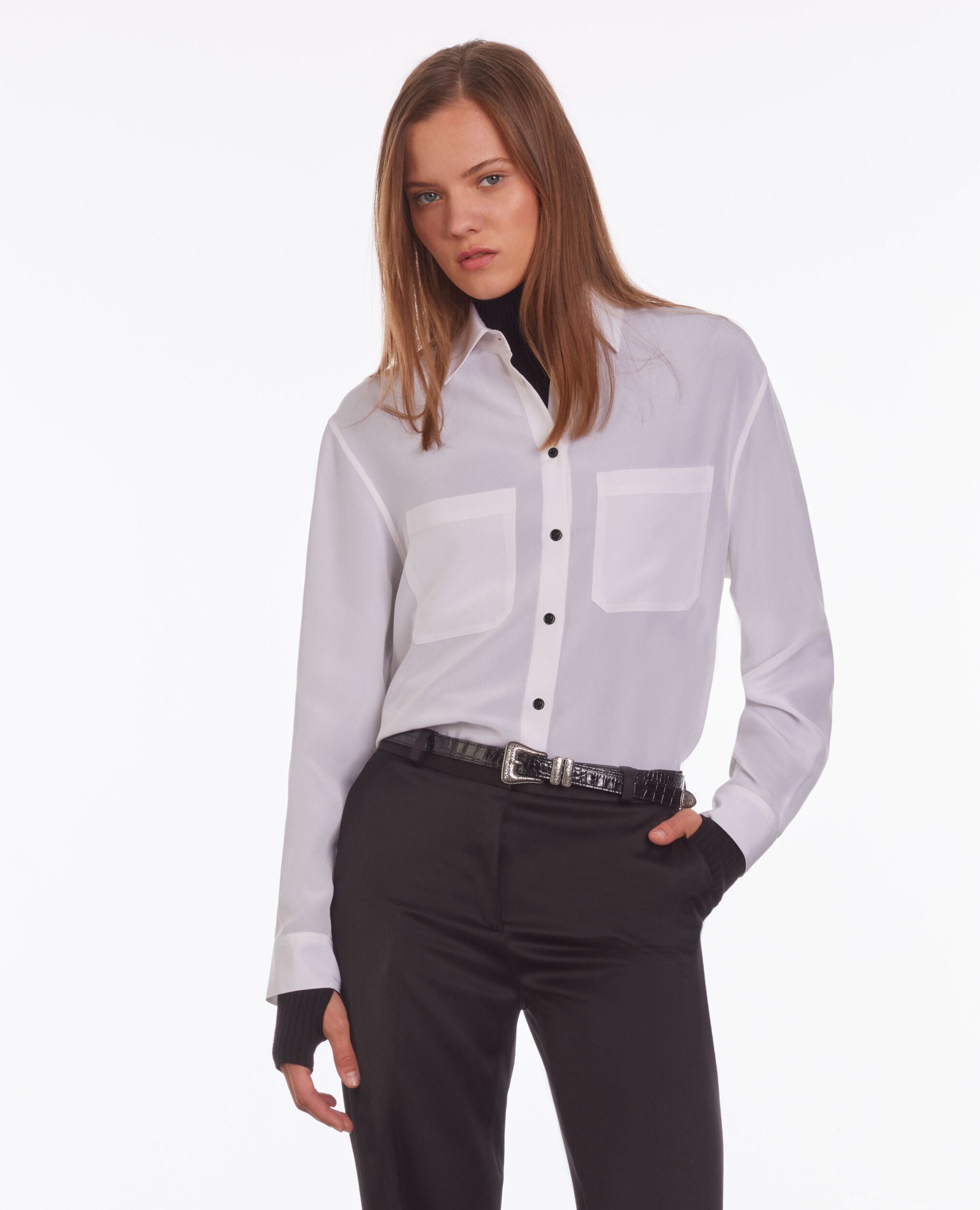 Ecru silk shirt ECRU