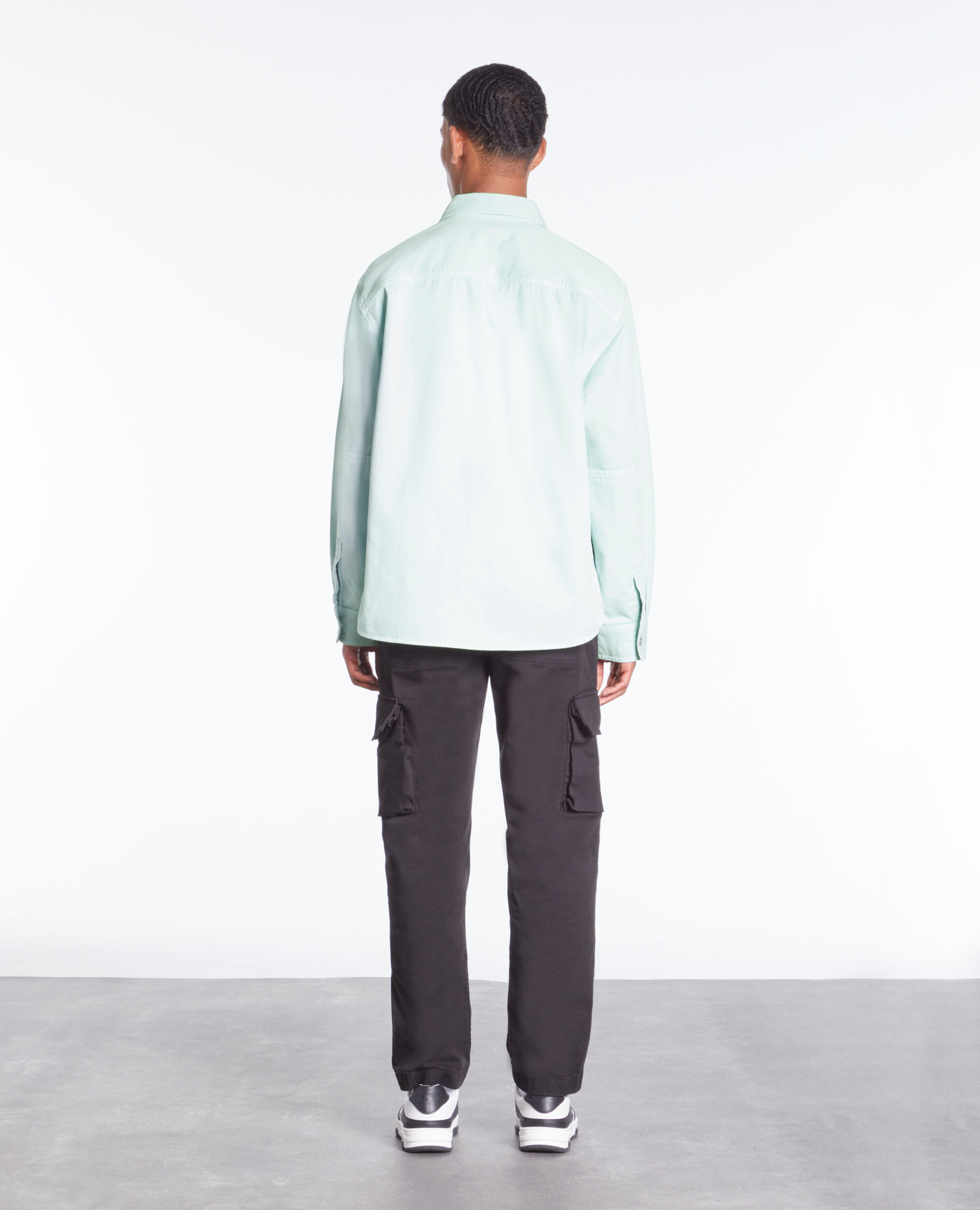 Green denim overshirt OCEAN