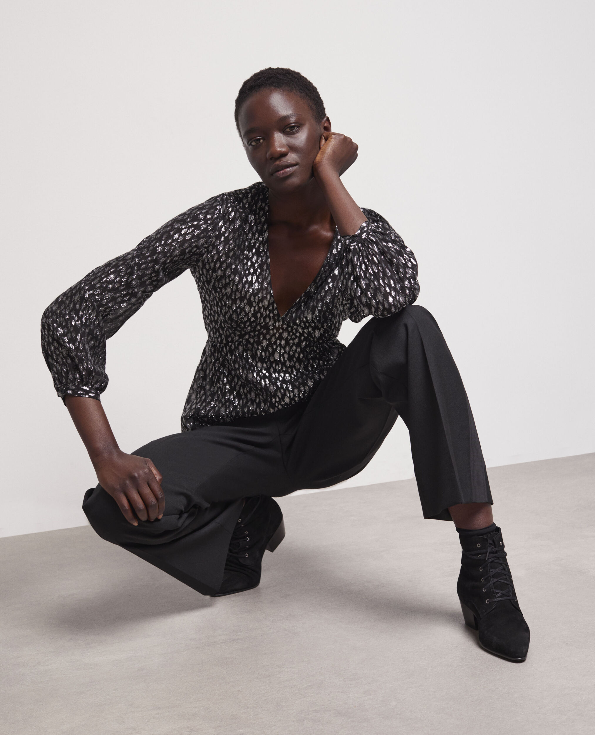 Leopard-print top ANTIC SILVER