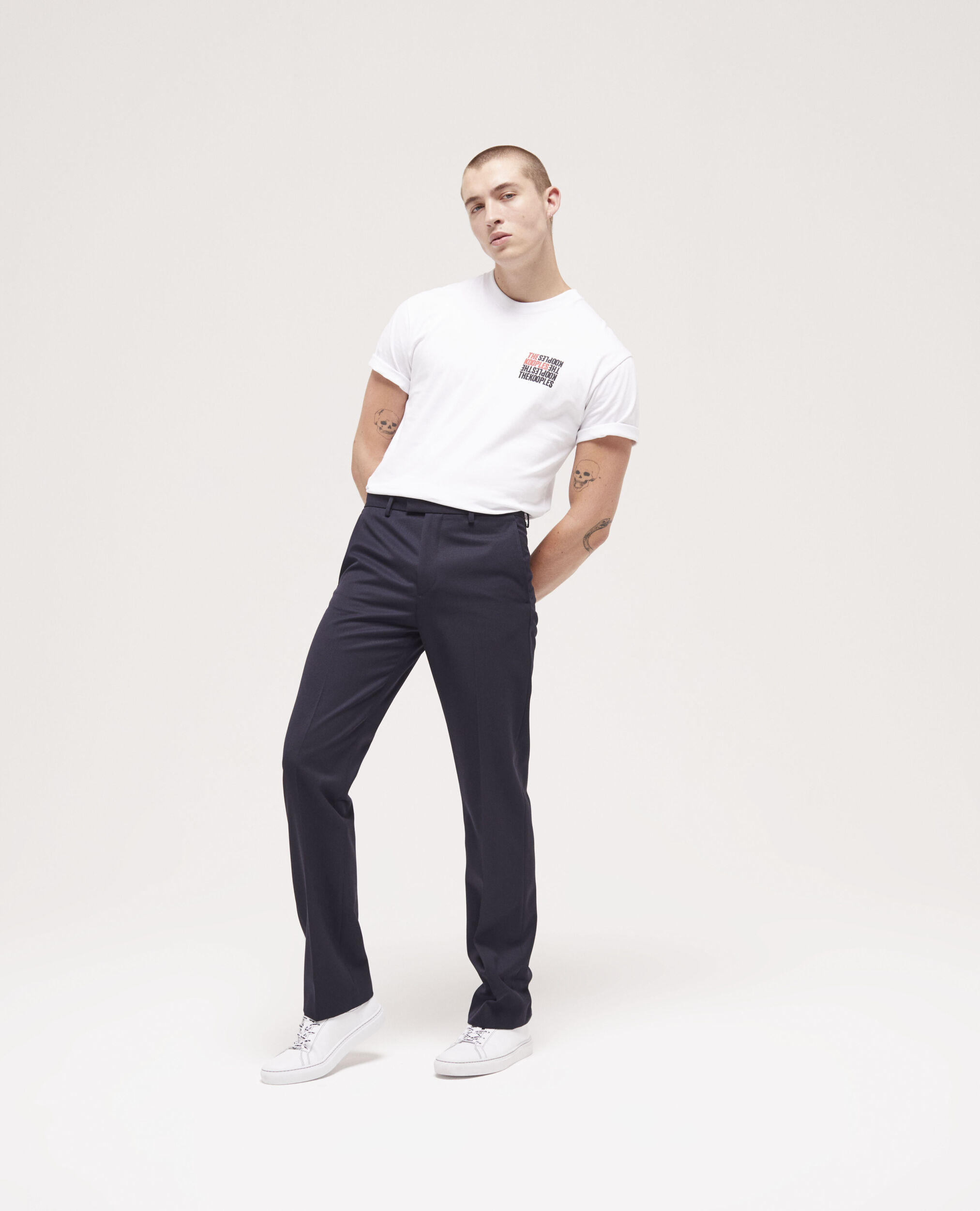 Men's the kooples white logo t-shirt WHITE