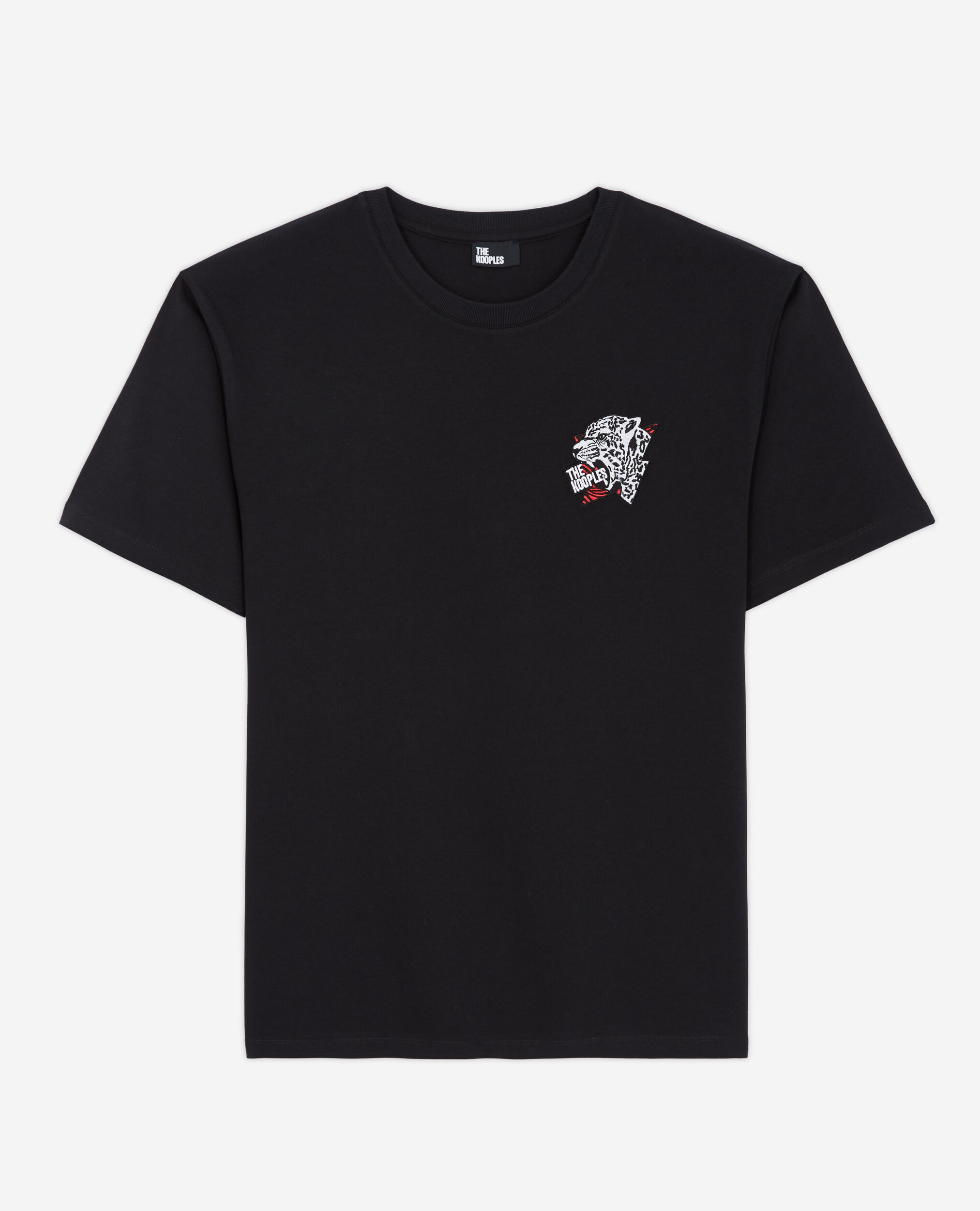 Men's black screen print t-shirt BLACK