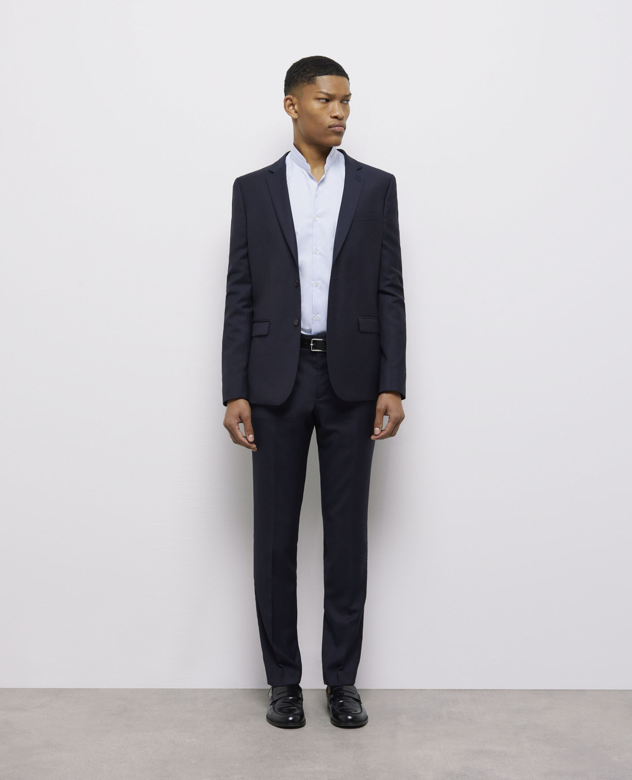 Navy blue wool suit jacket DARK NAVY