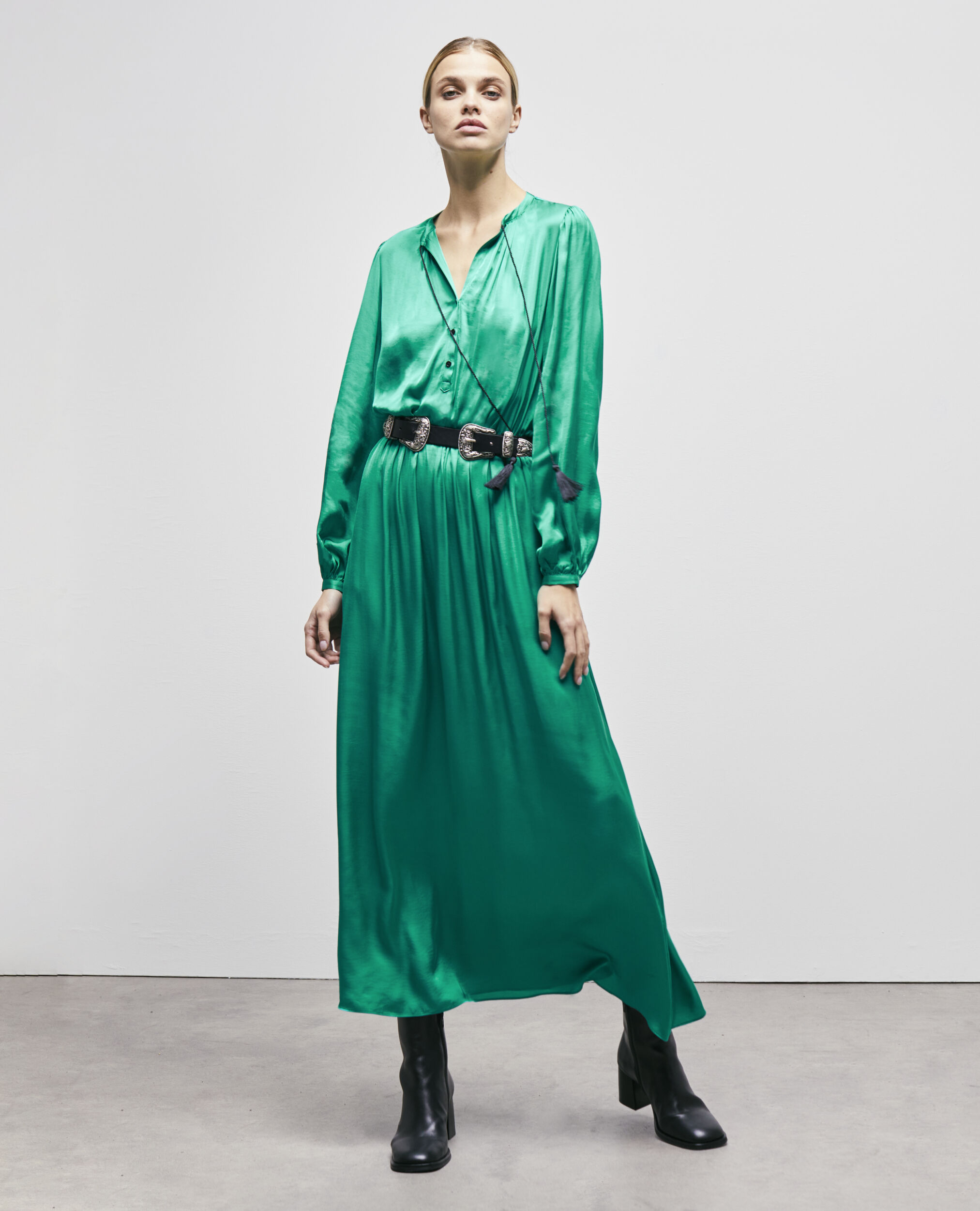Long green dress GREEN