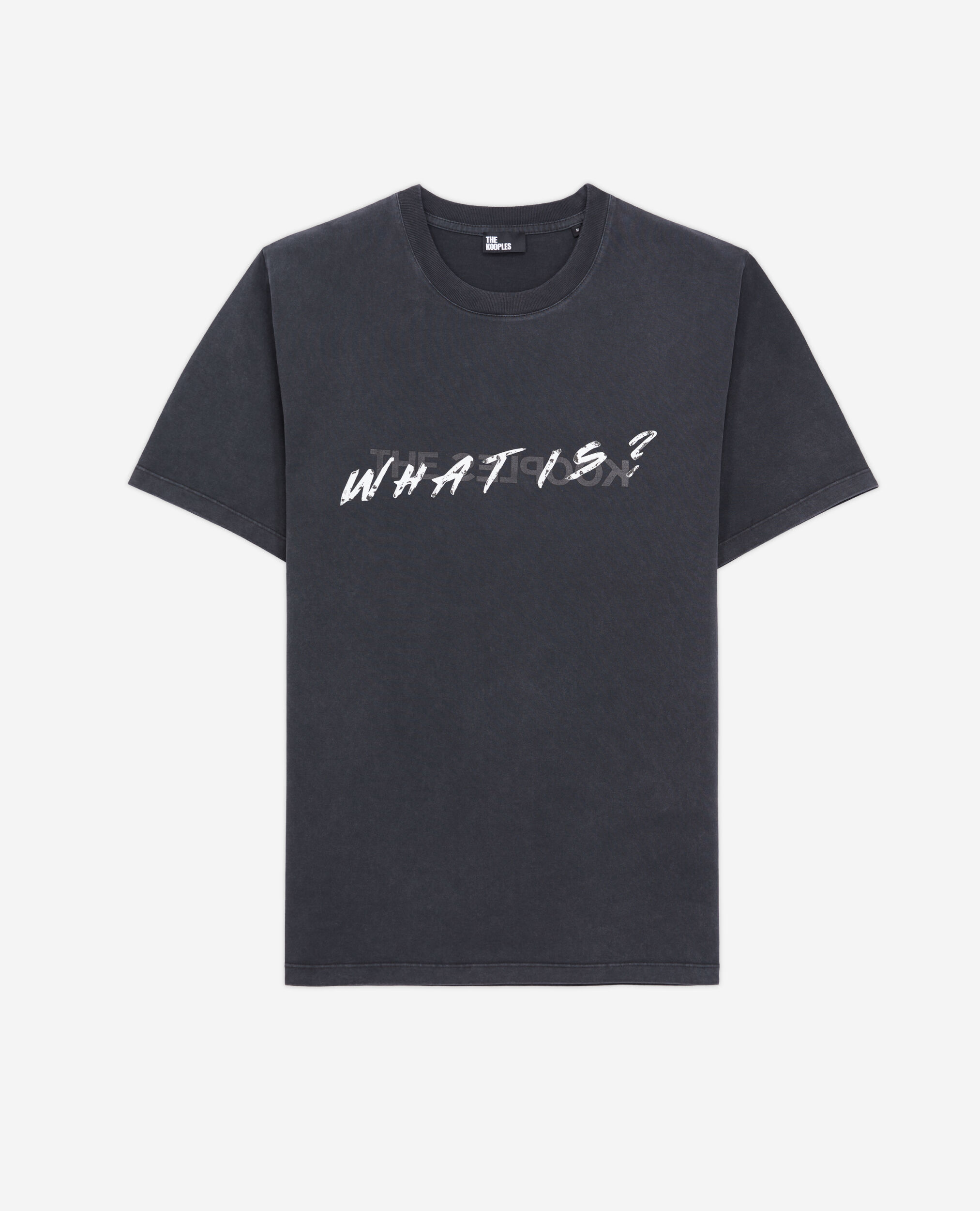 Men's black what is t-shirt BLACK WASHED