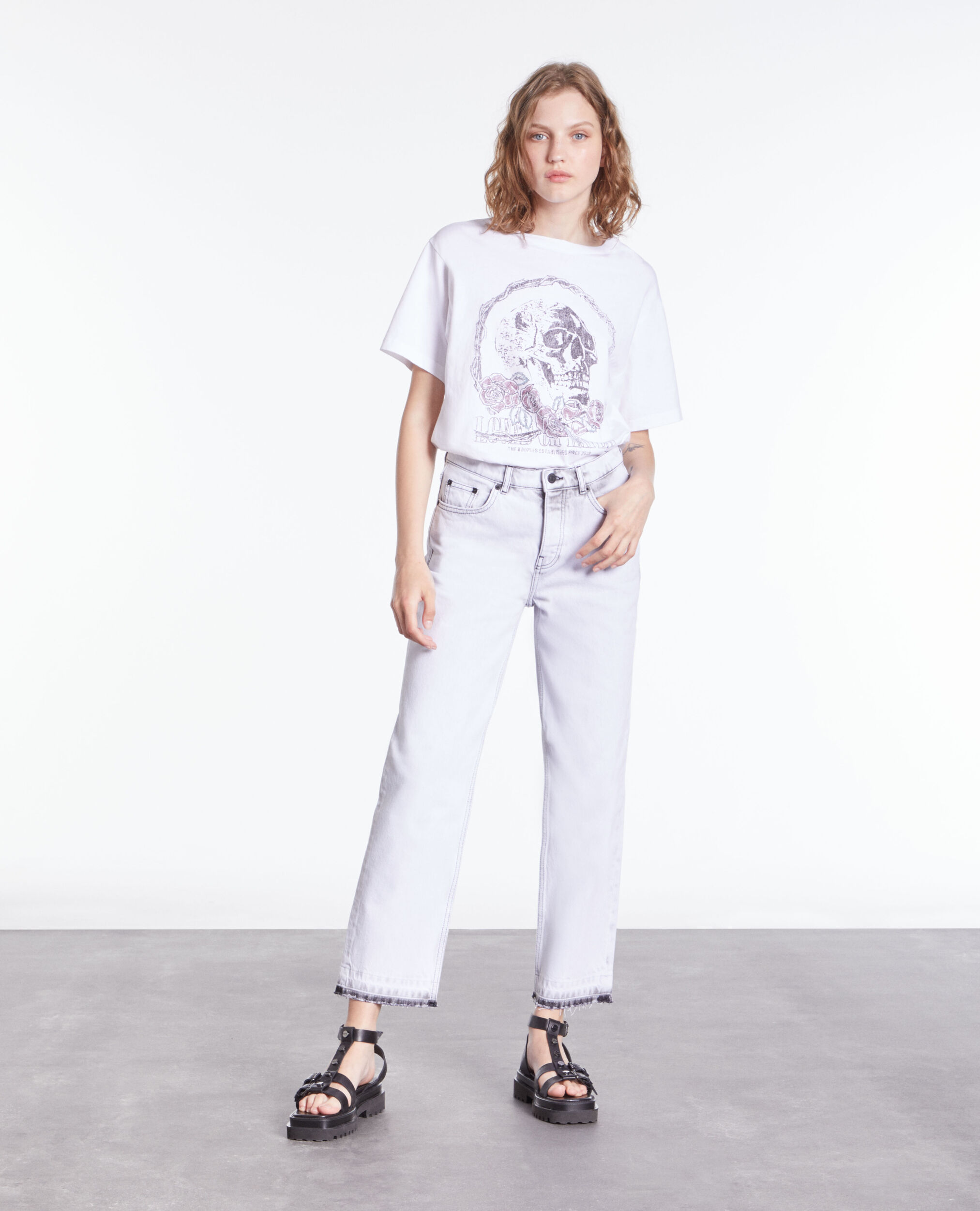 Straight bleached white jeans WHITE BLEACH