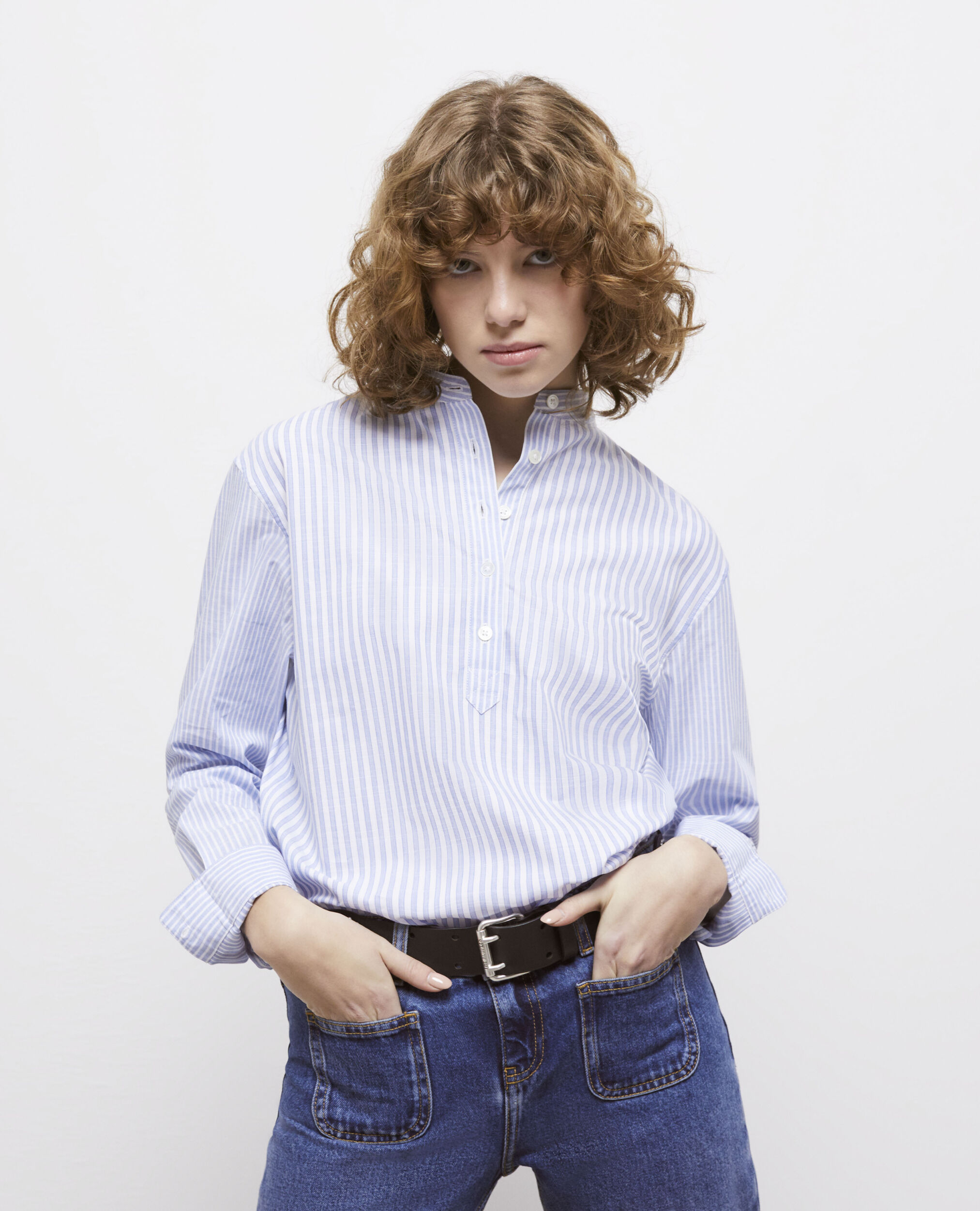 Blue striped shirt BLUE WHITE
