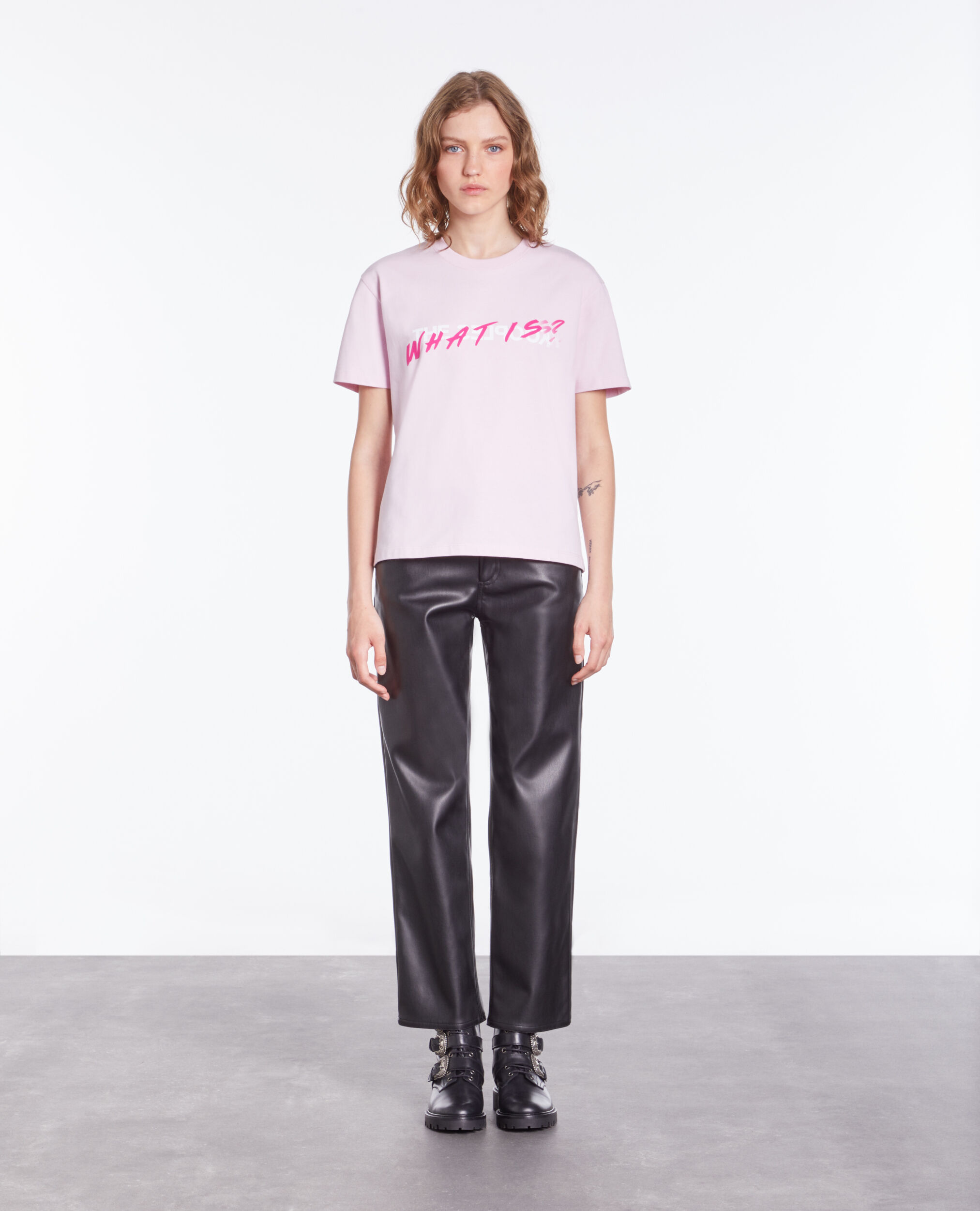 Women's pink what is t-shirt PALE PINK