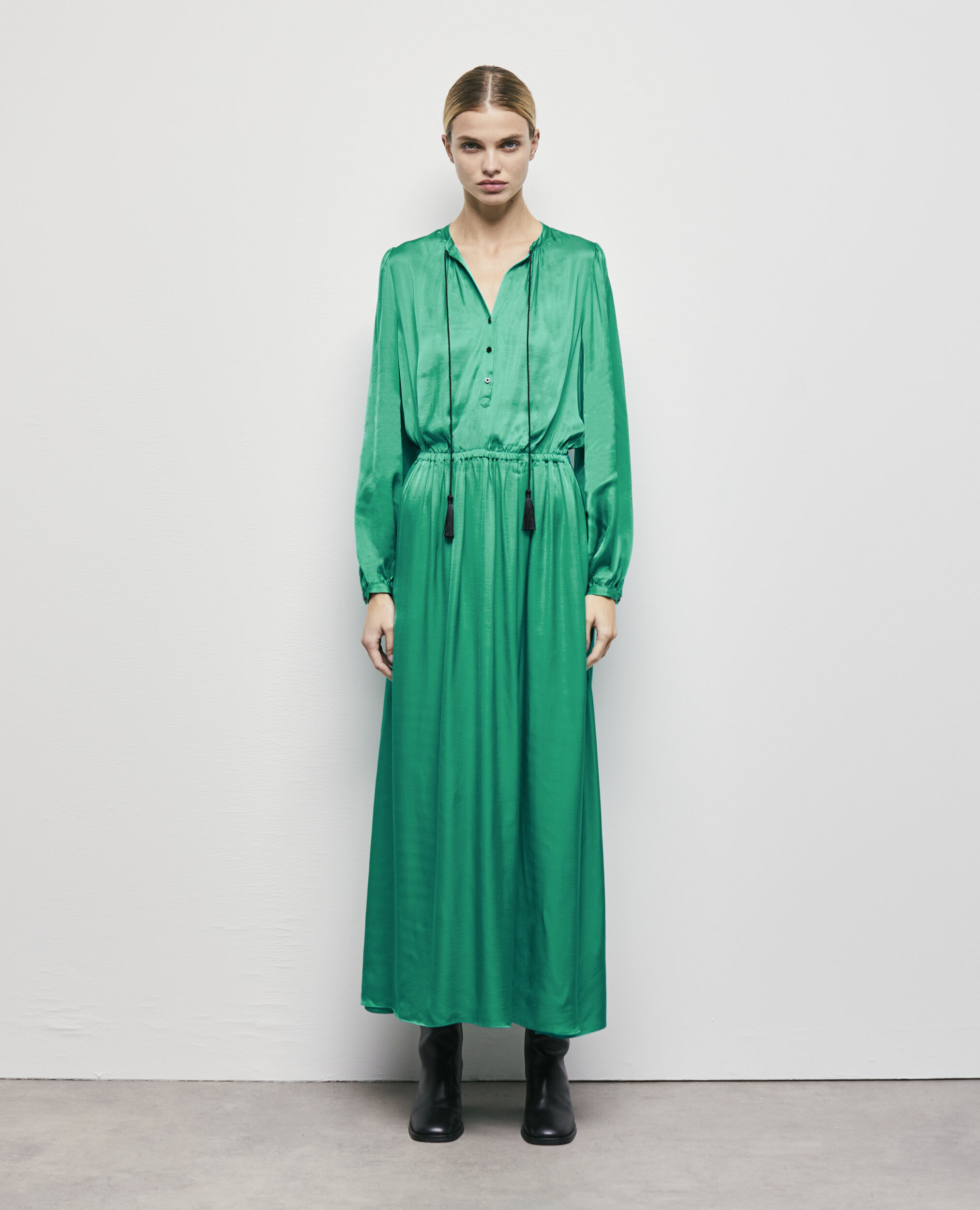 Long green dress GREEN