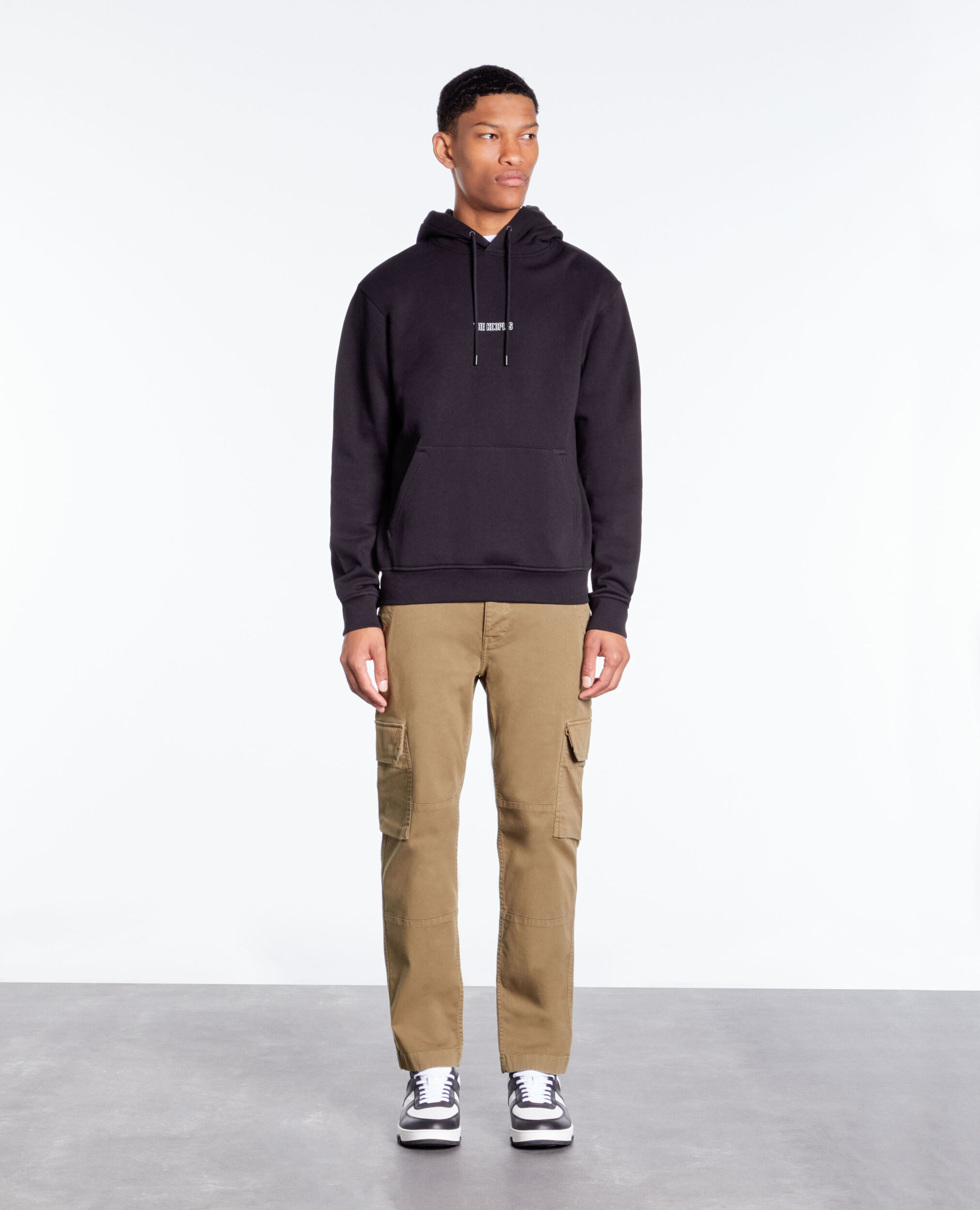 Black hoodie with logo BLACK