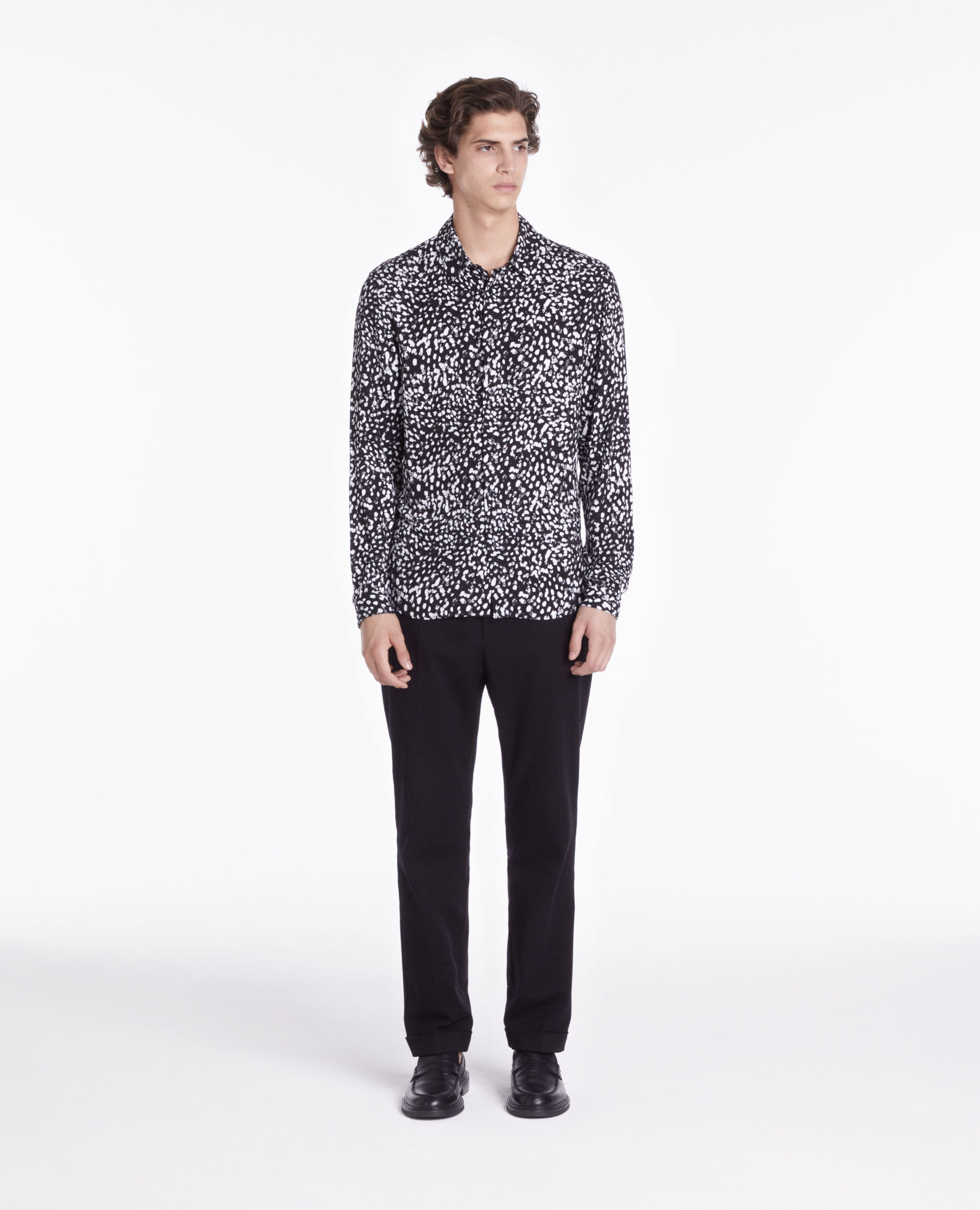 Printed shirt BLACK WHITE