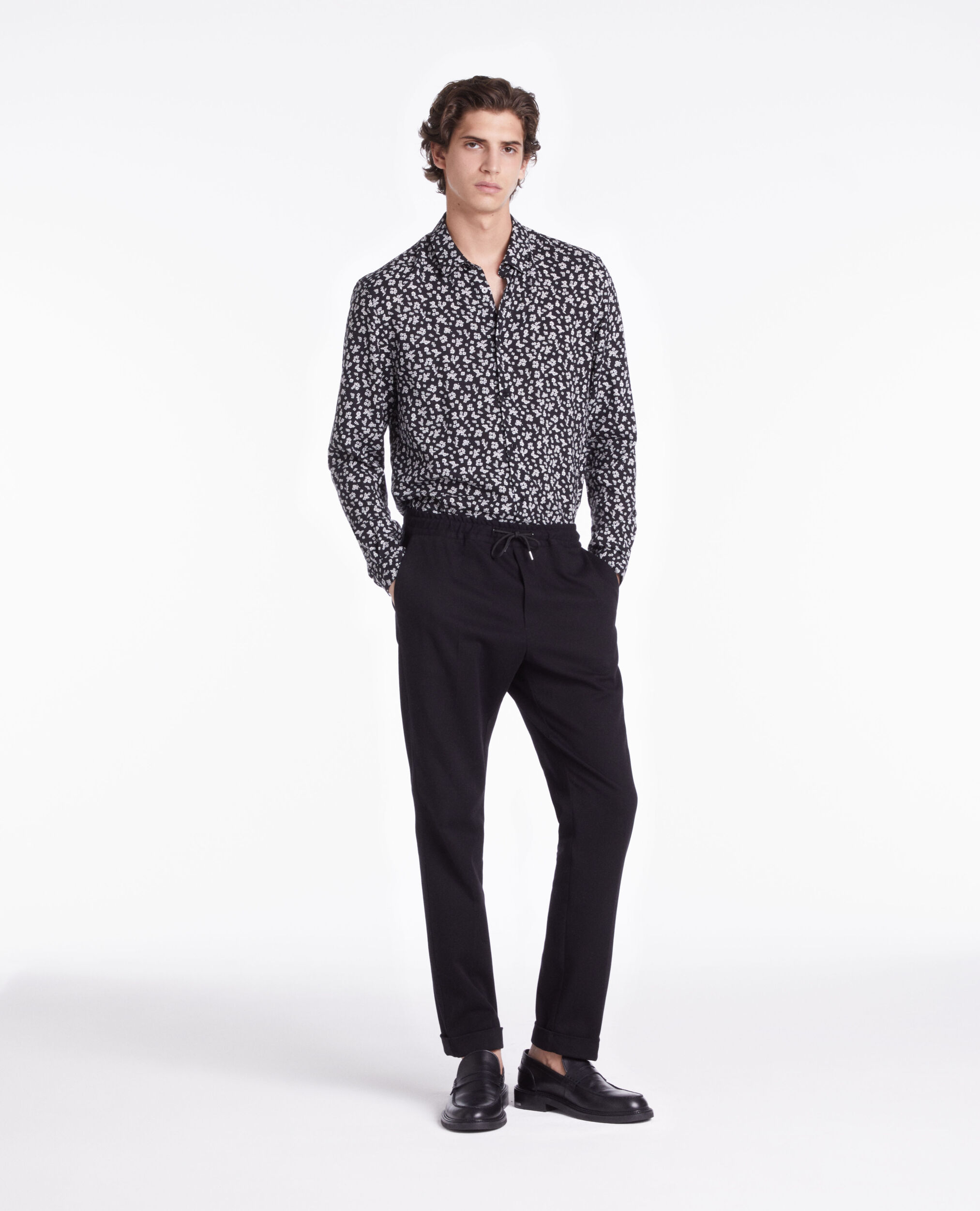 Printed shirt BLACK-ECRU