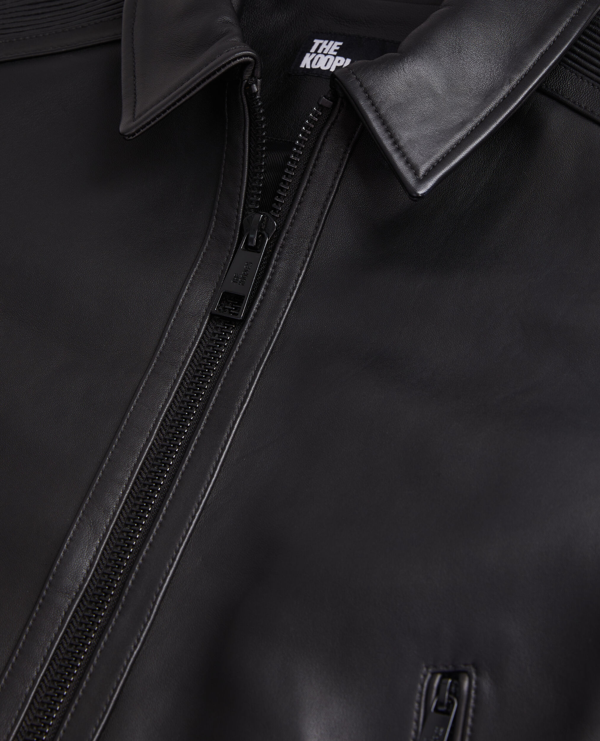 Black leather biker jacket BLACK