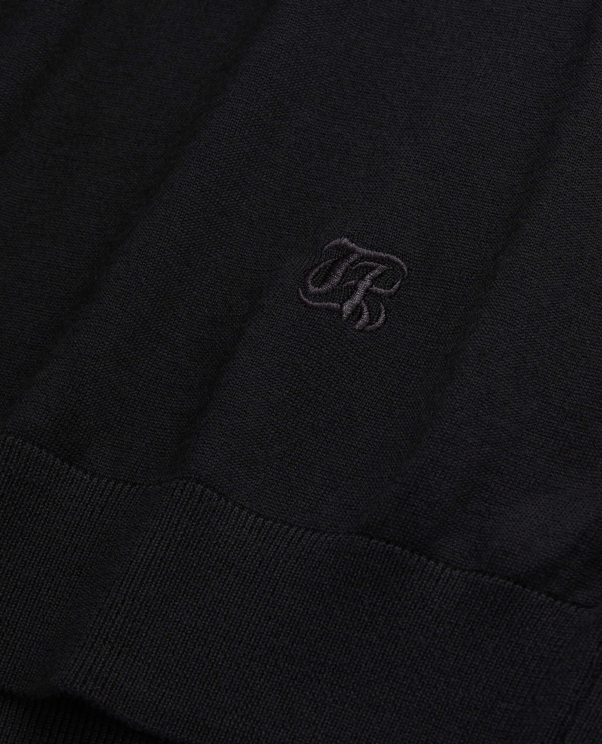Black wool sweater BLACK