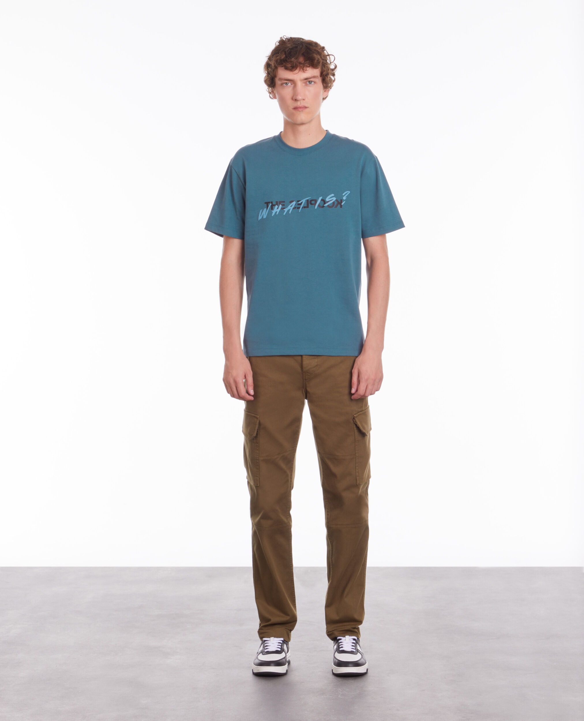 Men's deep blue what is t-shirt BLUE PETROL