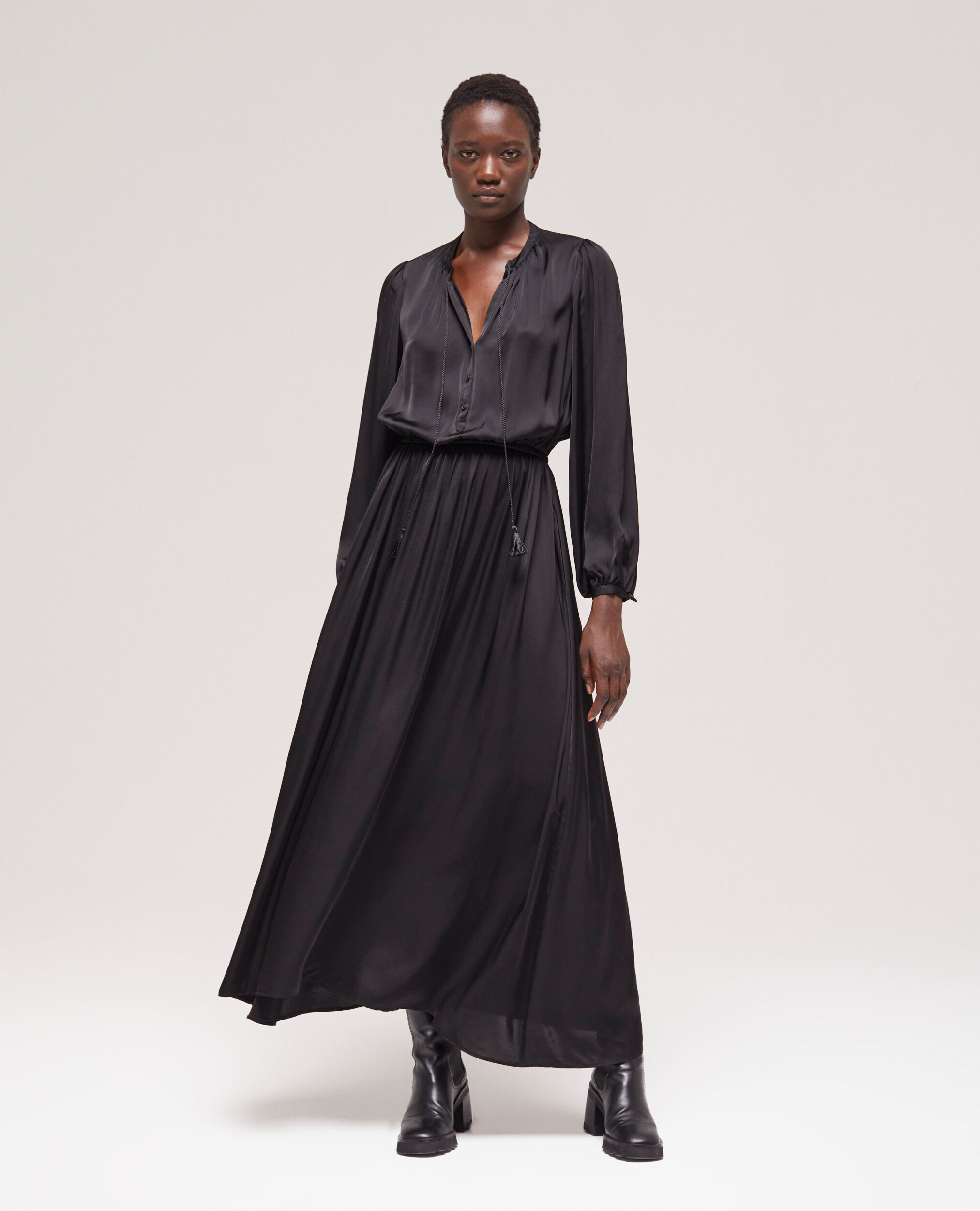 Long black dress BLACK