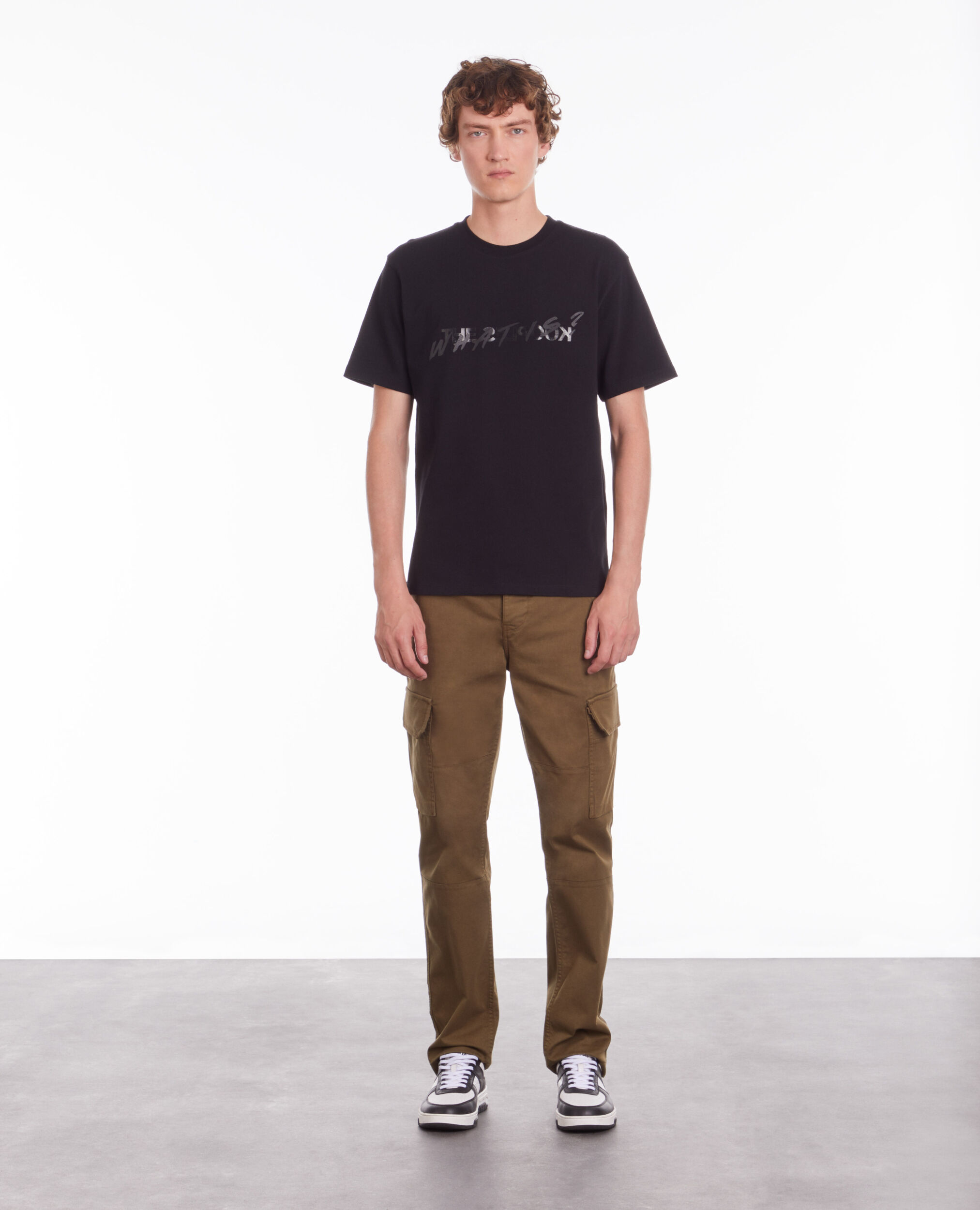 Men's black what is t-shirt BLACK