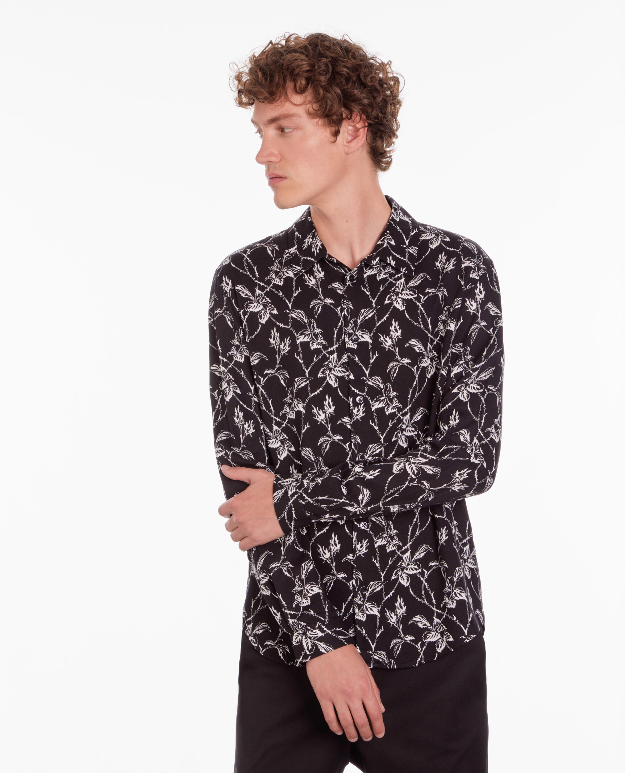 Printed shirt BLACK WHITE