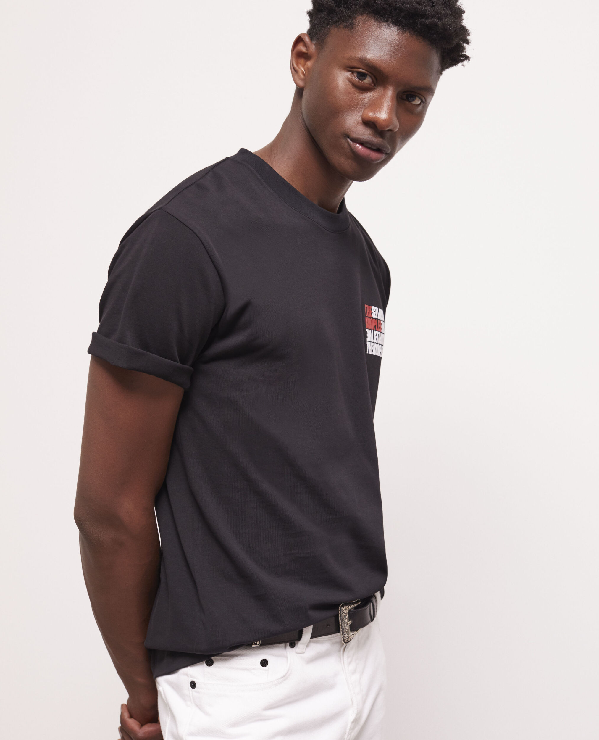 Men's the kooples black logo t-shirt BLACK