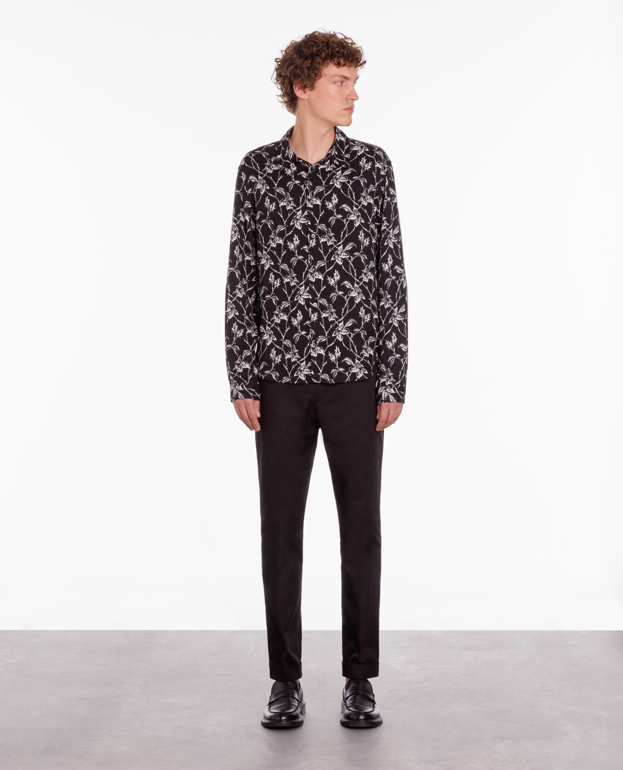 Printed shirt BLACK WHITE