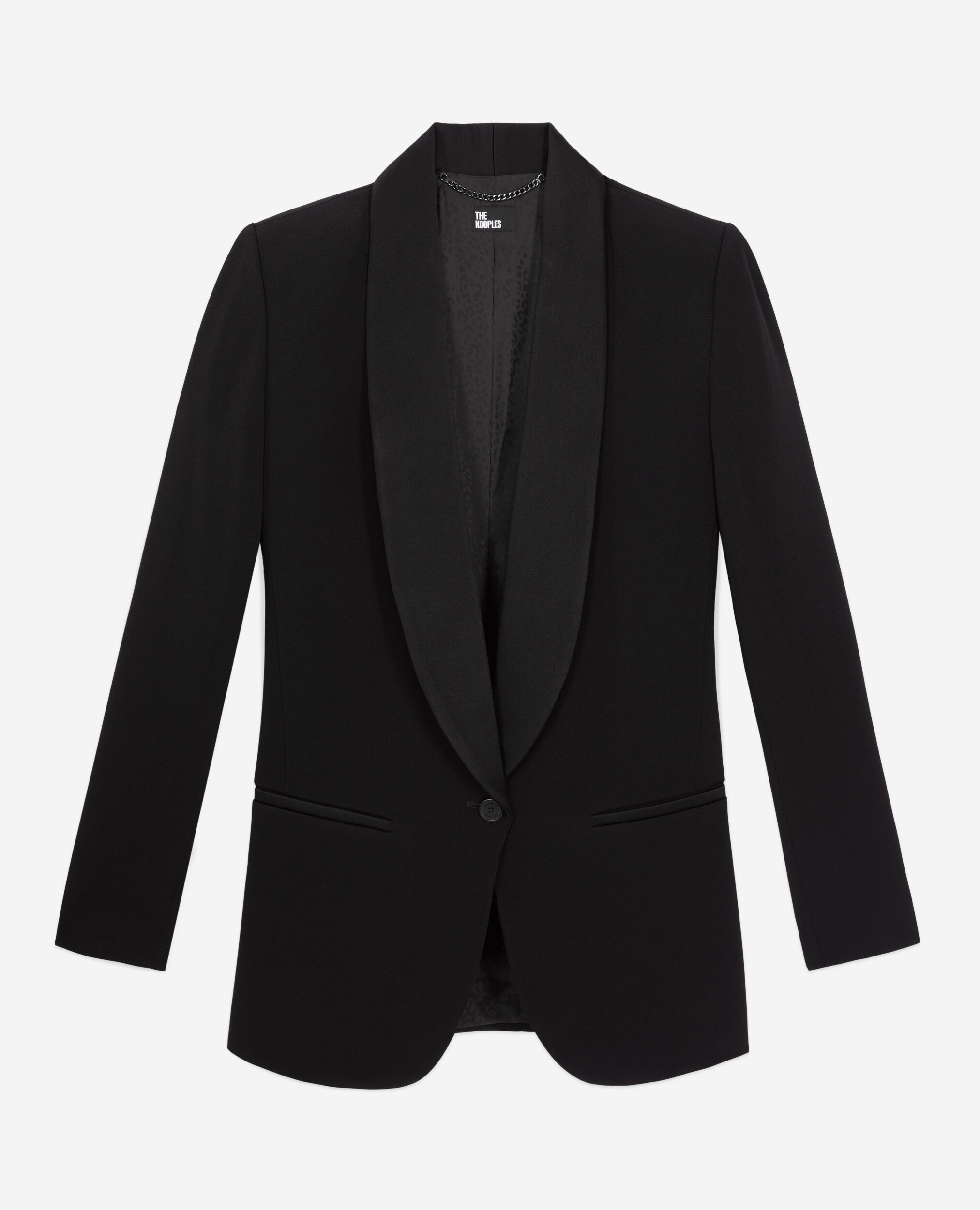 Black crepe suit jacket BLACK