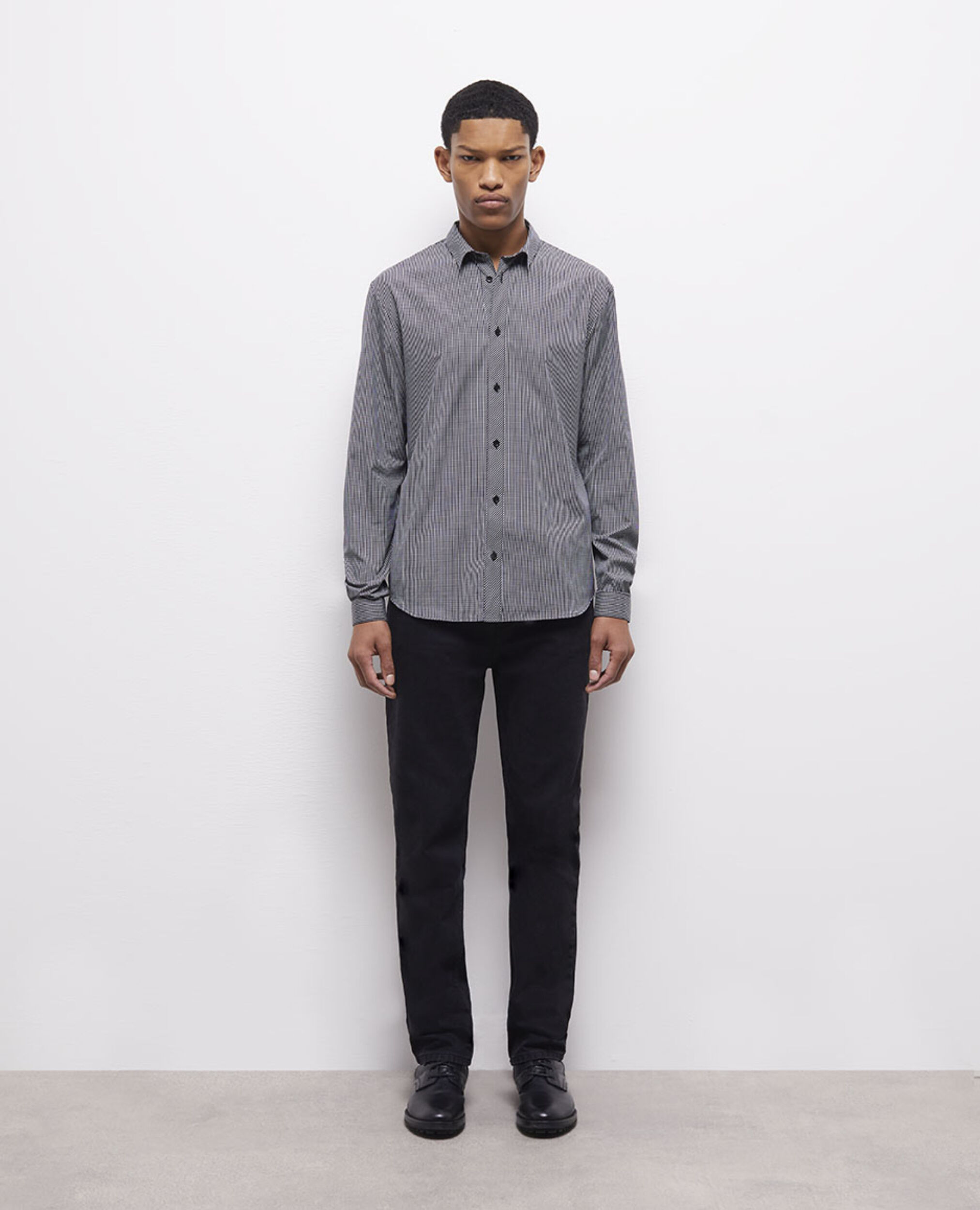 Check shirt BLACK WHITE