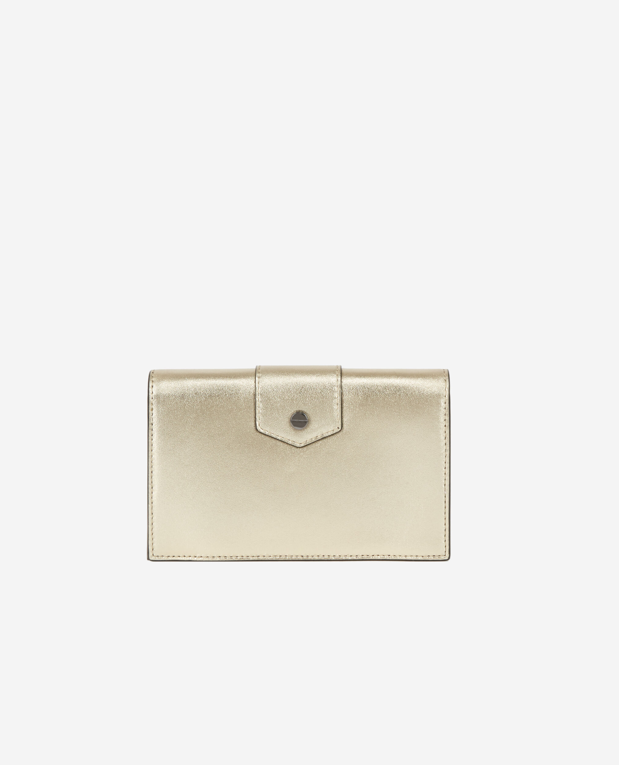 Small Emily clutch bag in gold leather - US GOLD