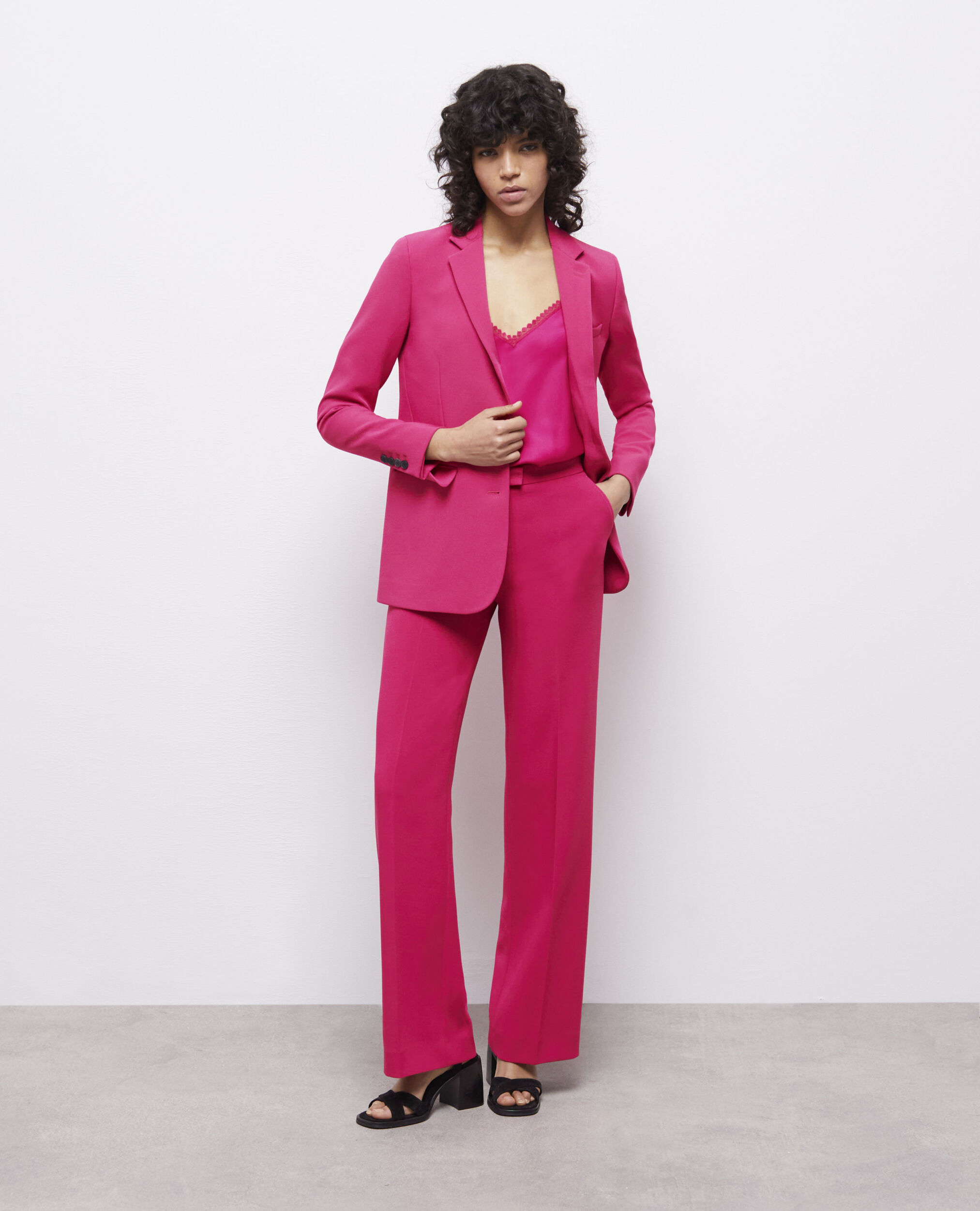 Pink crêpe suit pants PINK