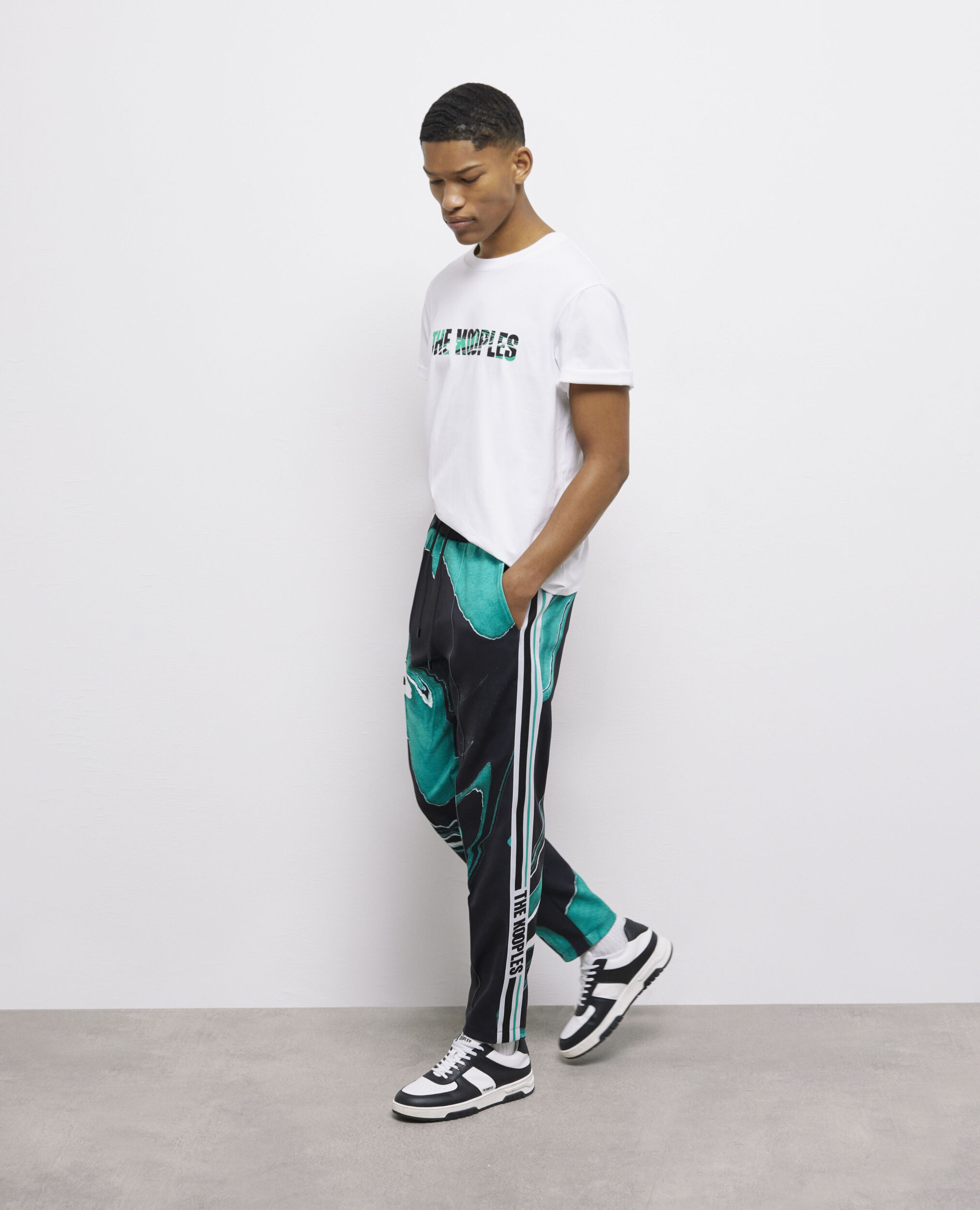 Printed joggers BLACK / GREEN