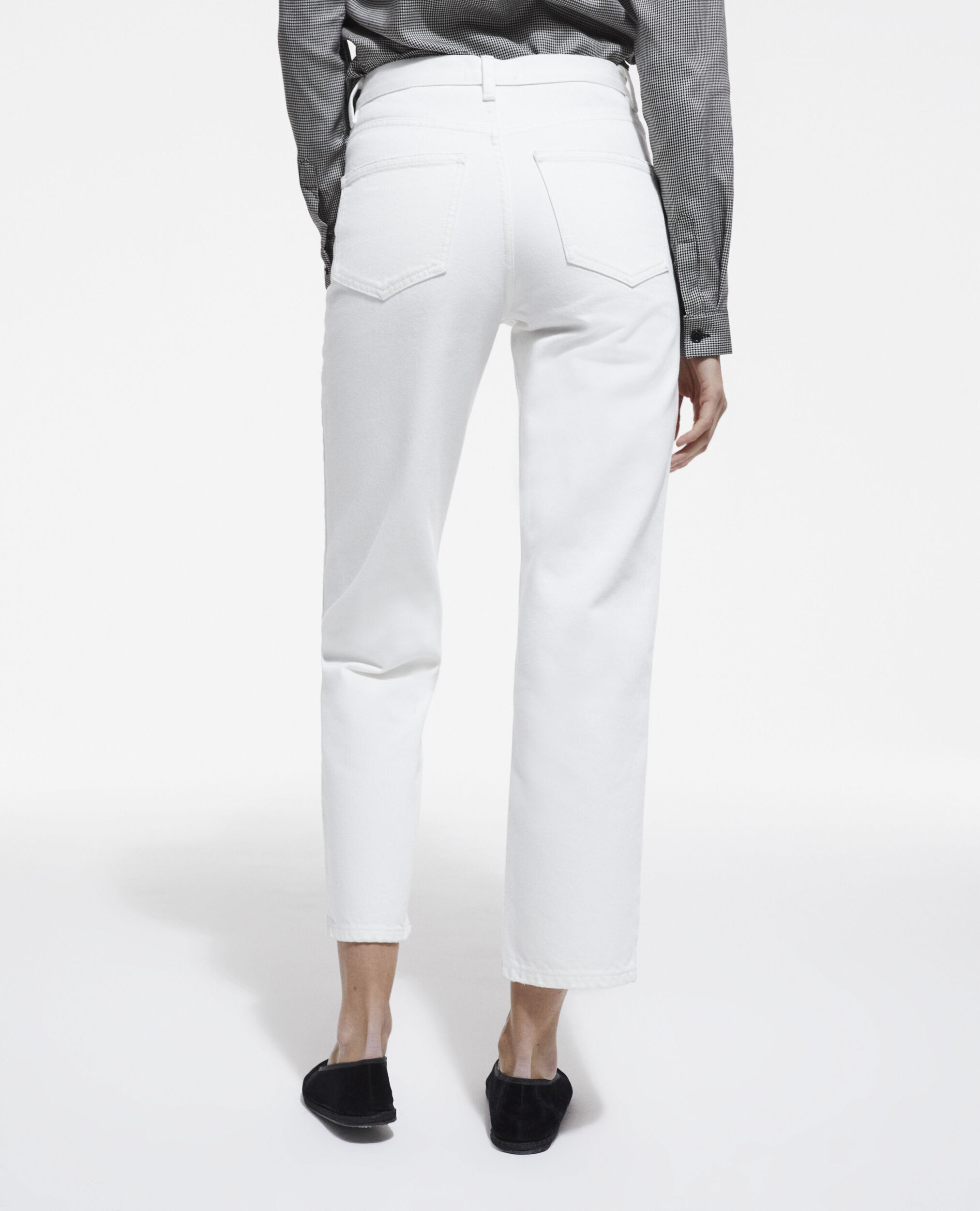 White straight-cut jeans WHITE