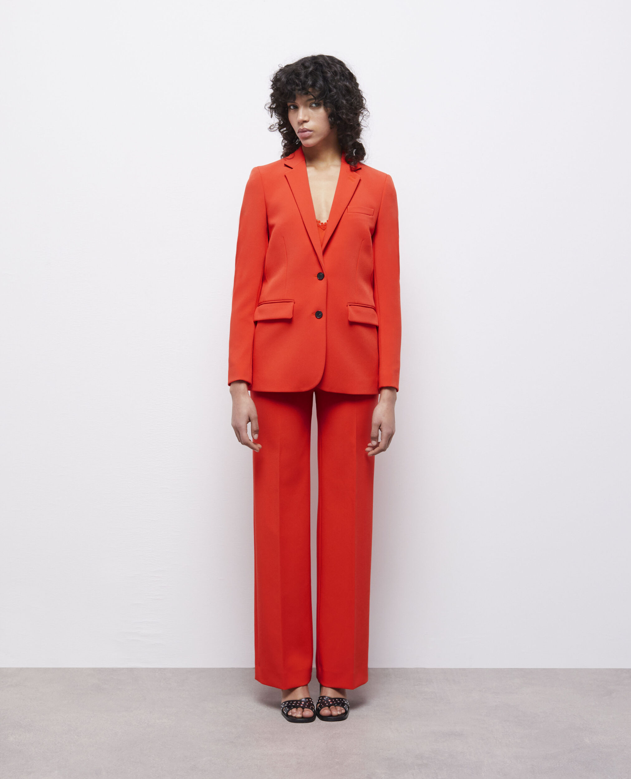 Orange crêpe suit jacket ORANGE