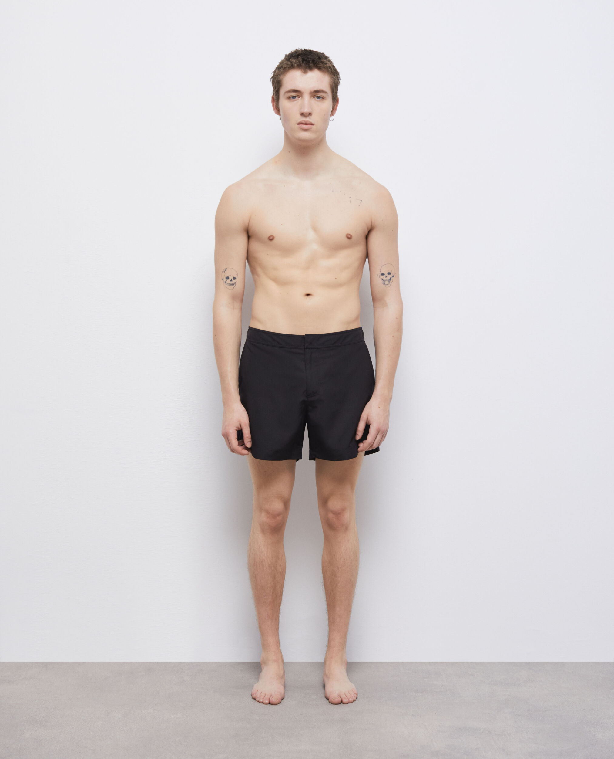 Black swim shorts with logo BLACK