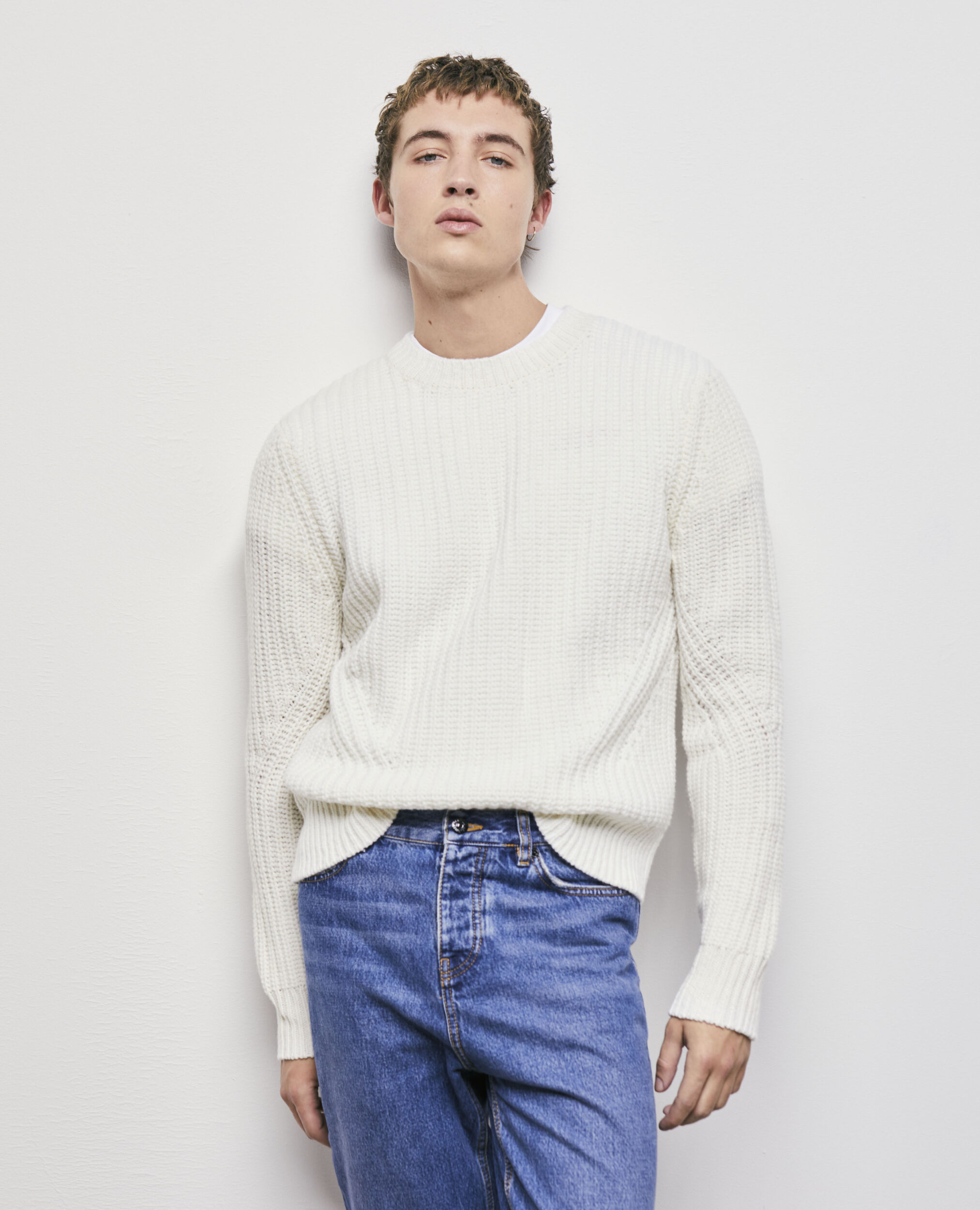 Ecru knit sweater ECRU