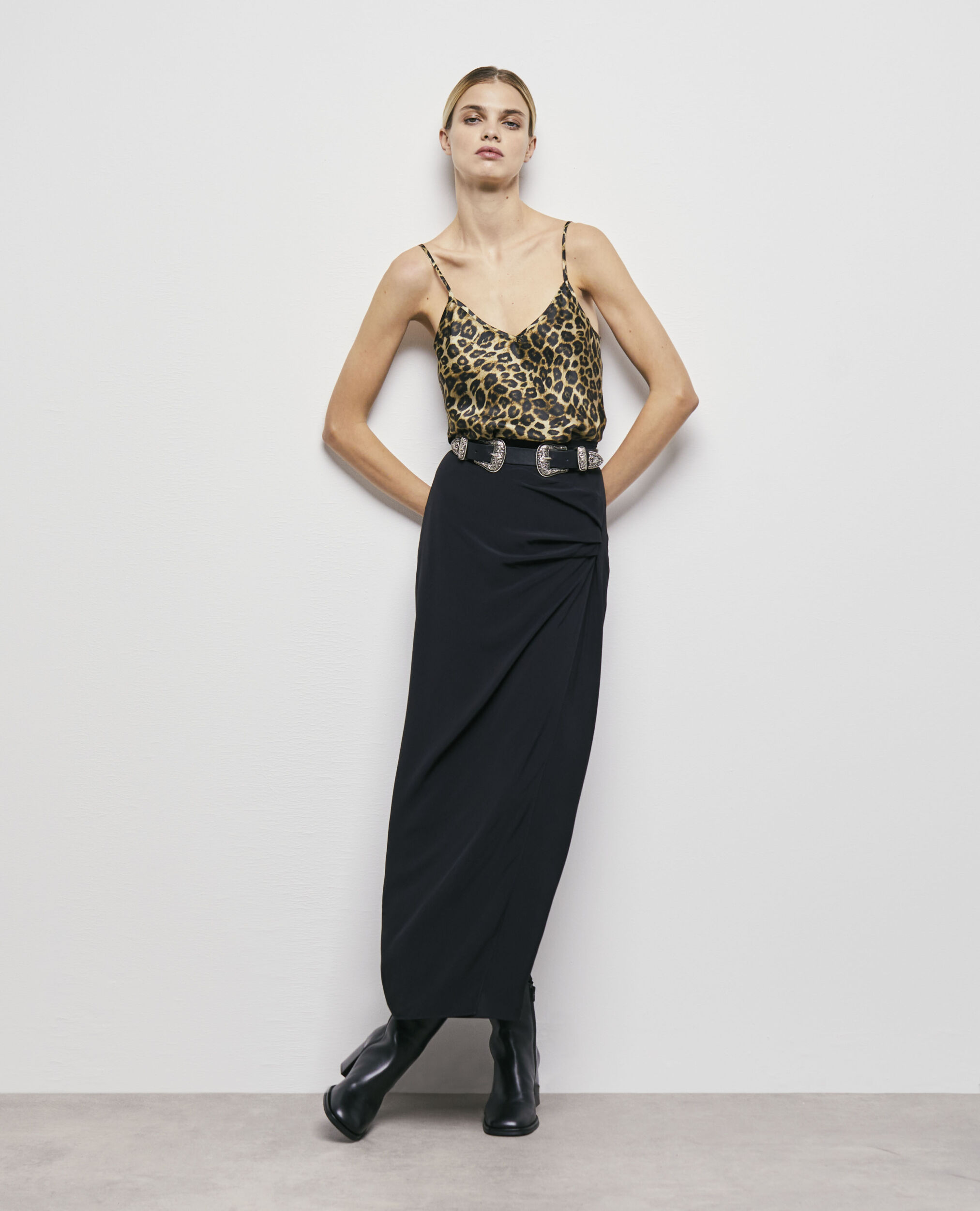 Long black skirt BLACK