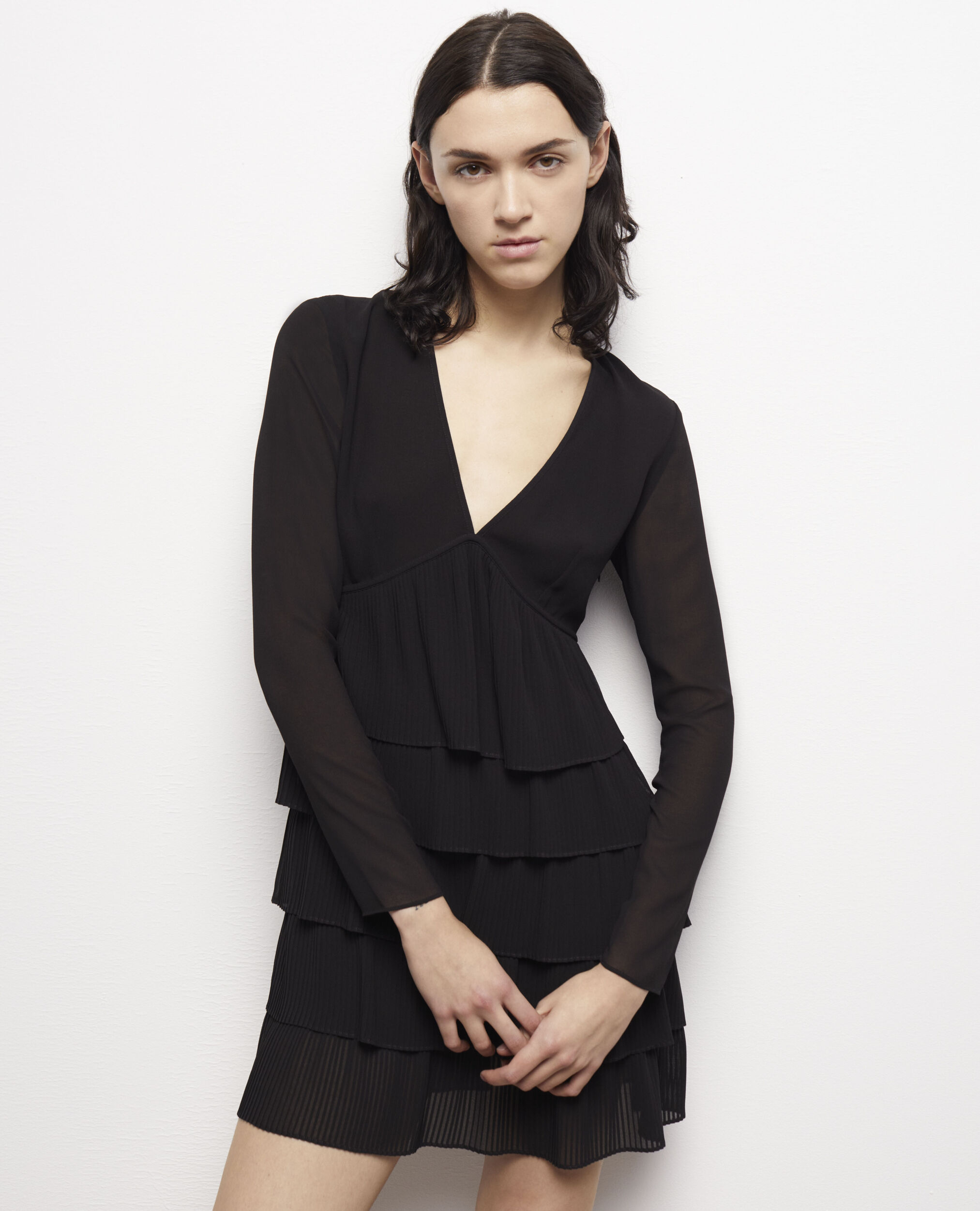 Short black dress BLACK