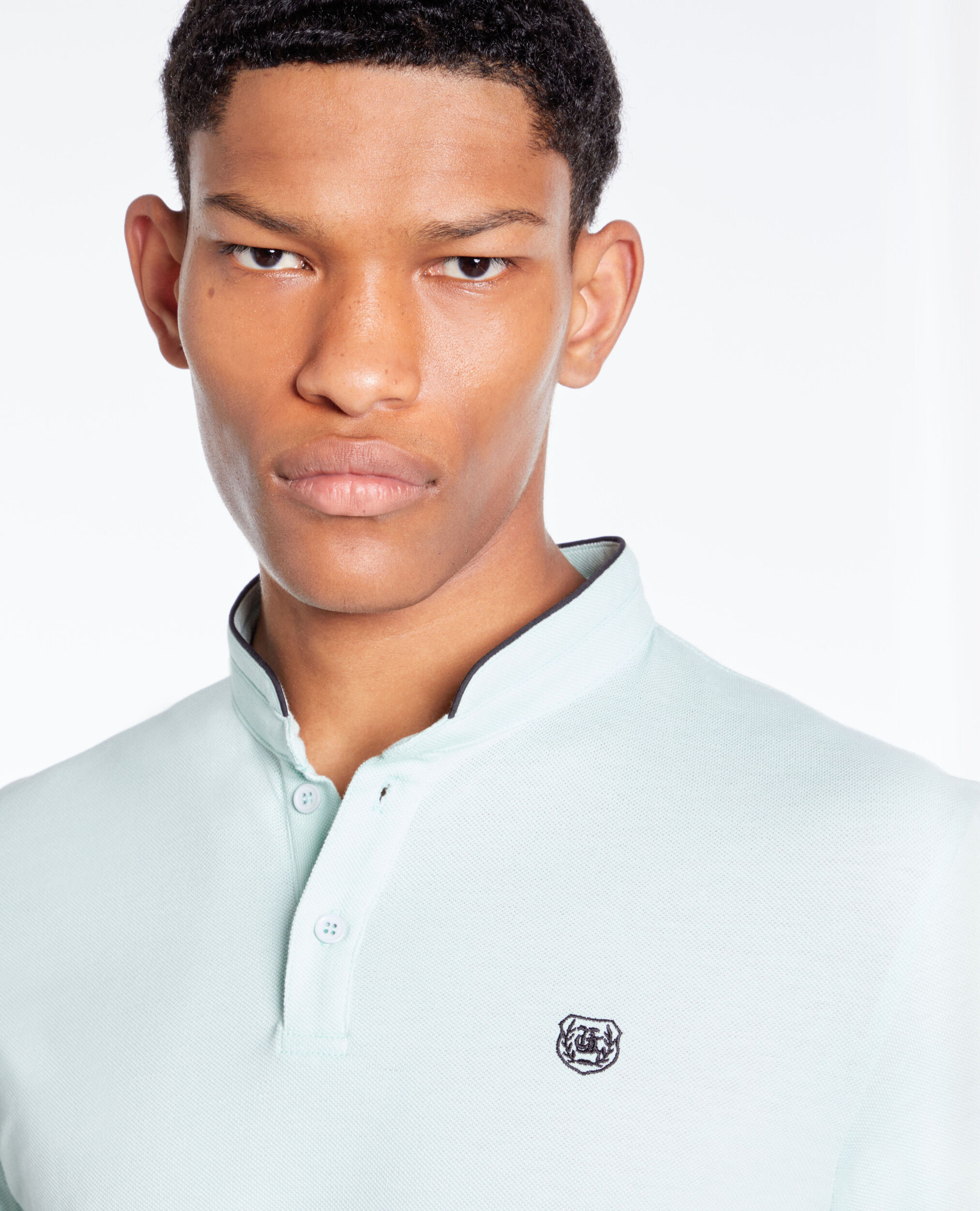 Green cotton polo t-shirt OCEAN