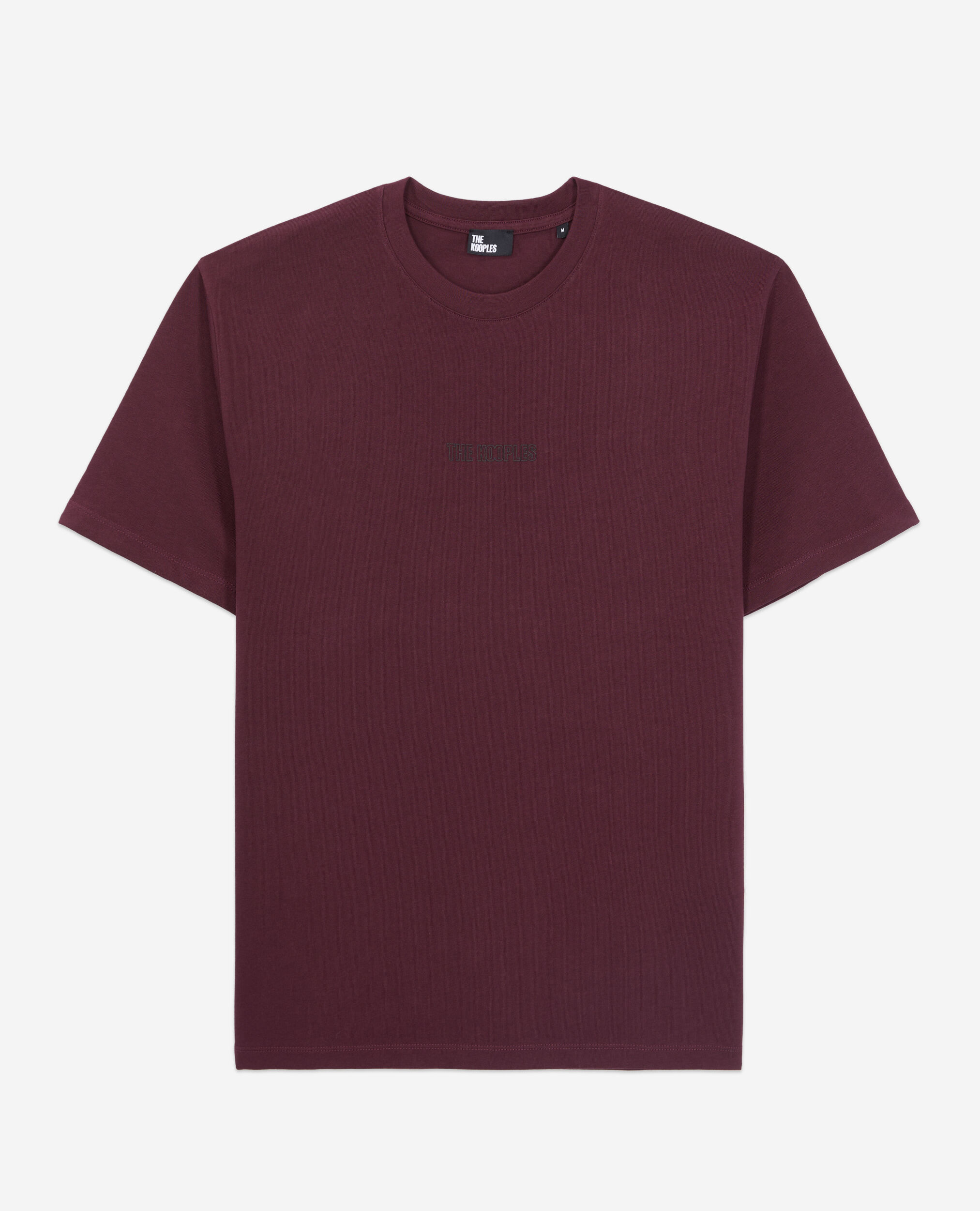 Men's burgundy t-shirt with logo BORDEAUX