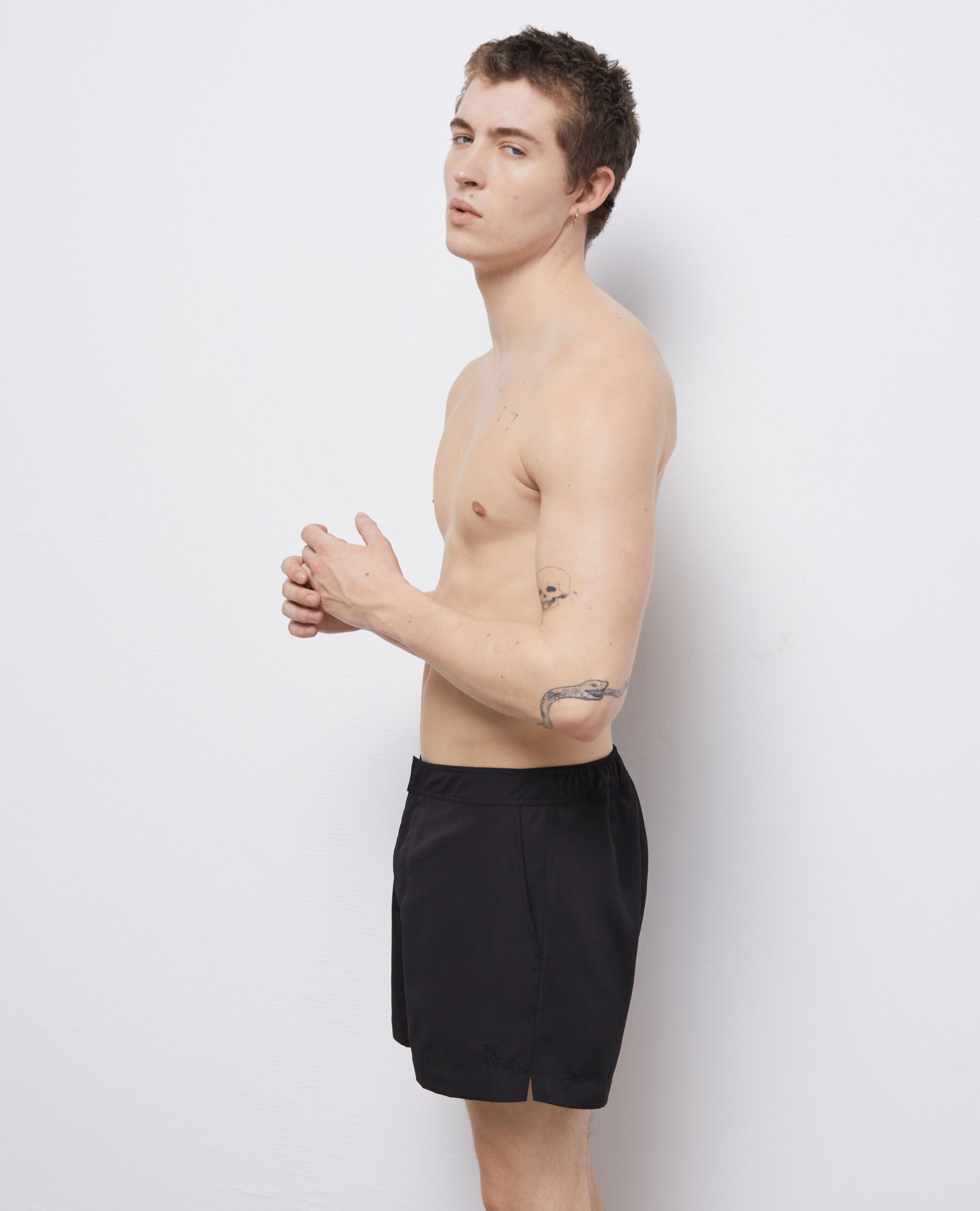 Black swim shorts with logo BLACK