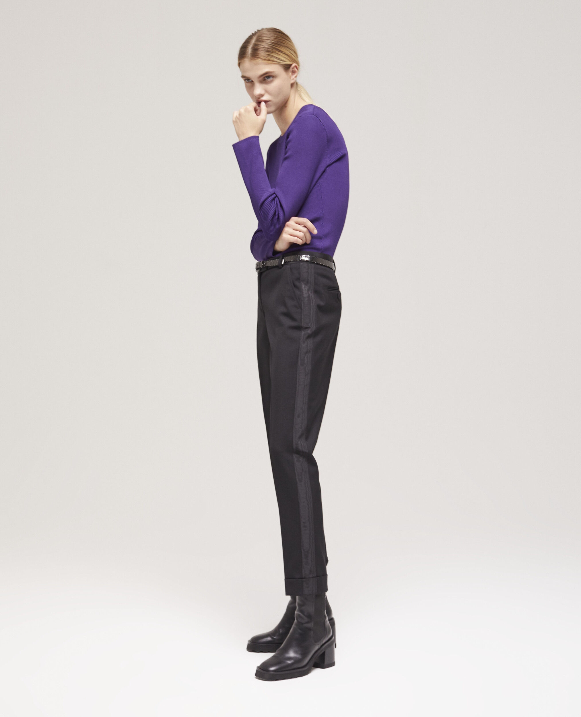 Purple slim-fit top PURPLE