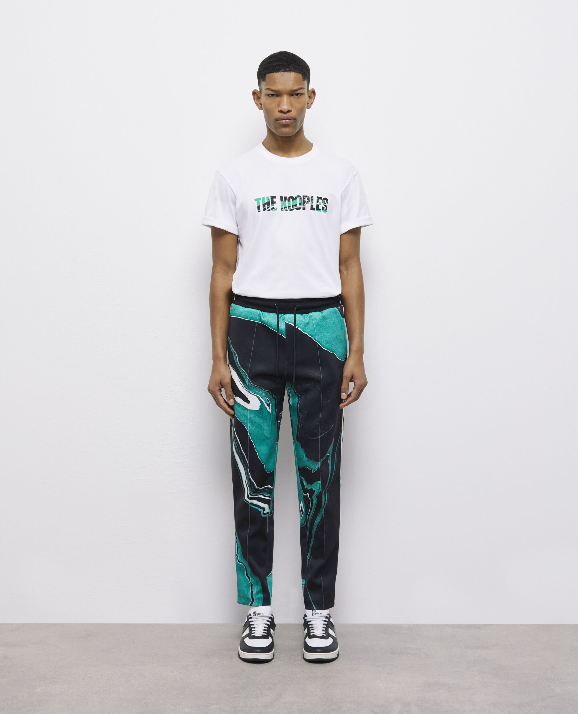 Printed joggers BLACK / GREEN