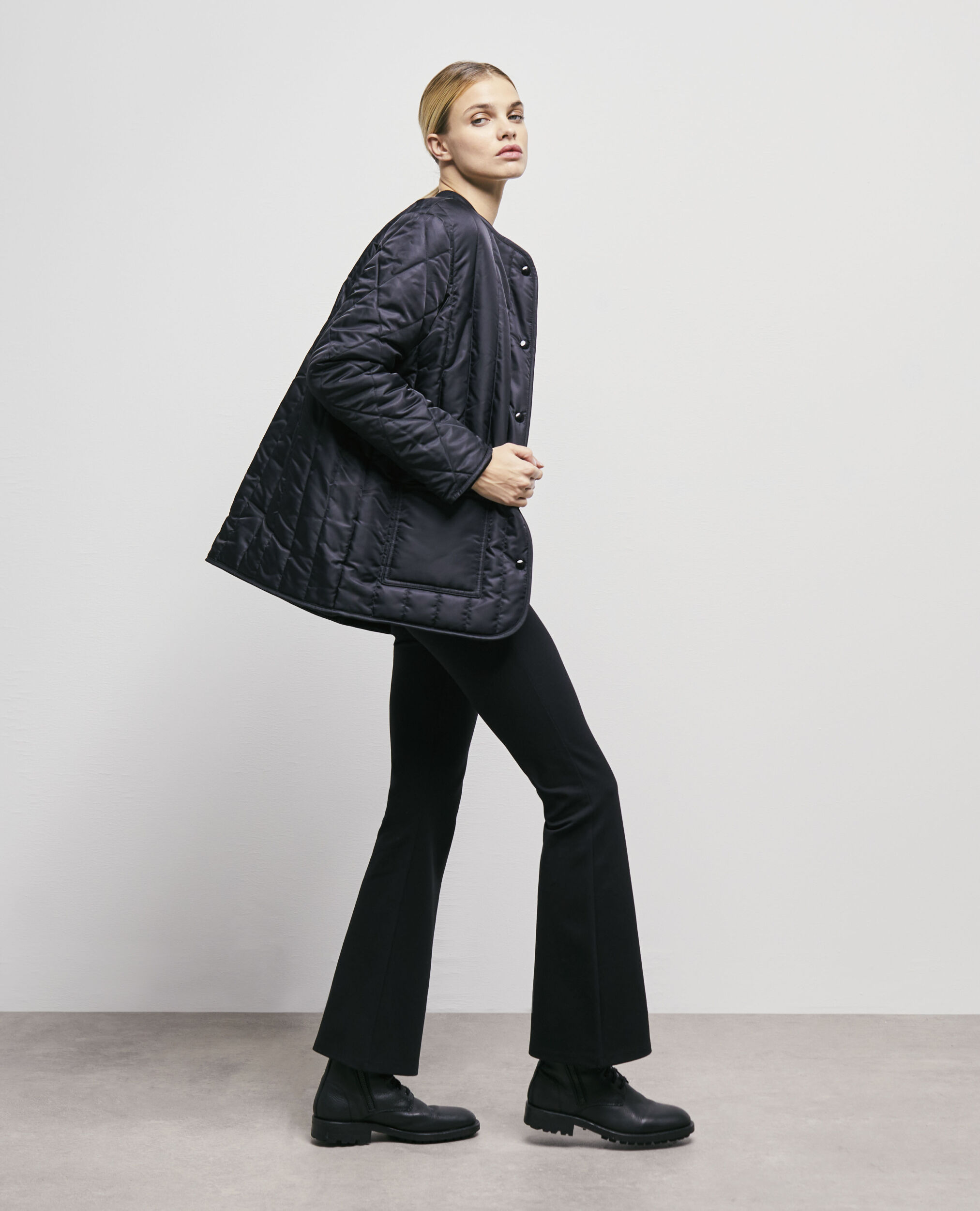 Black reversible faux fur jacket BLACK