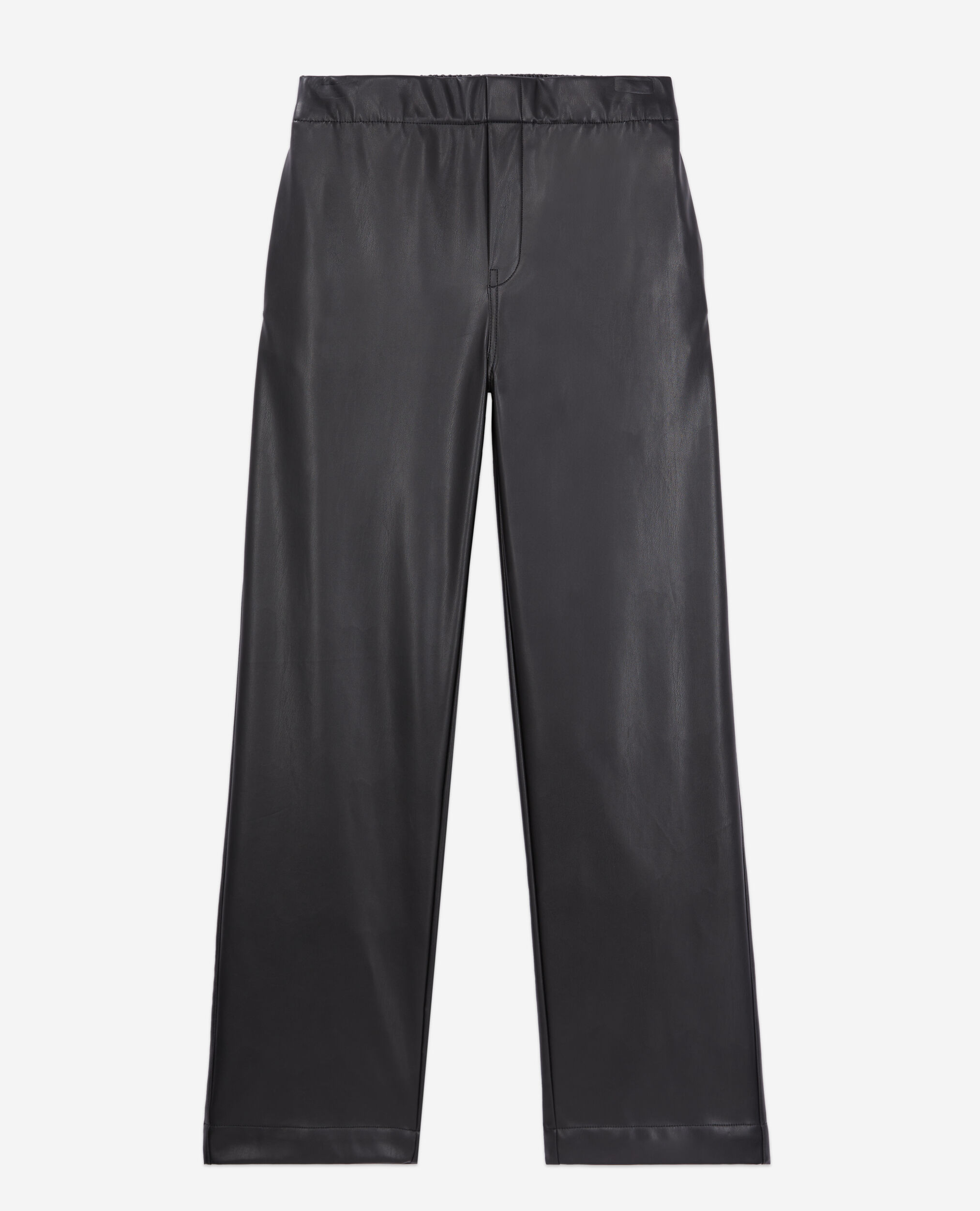 Black leather effect trousers BLACK
