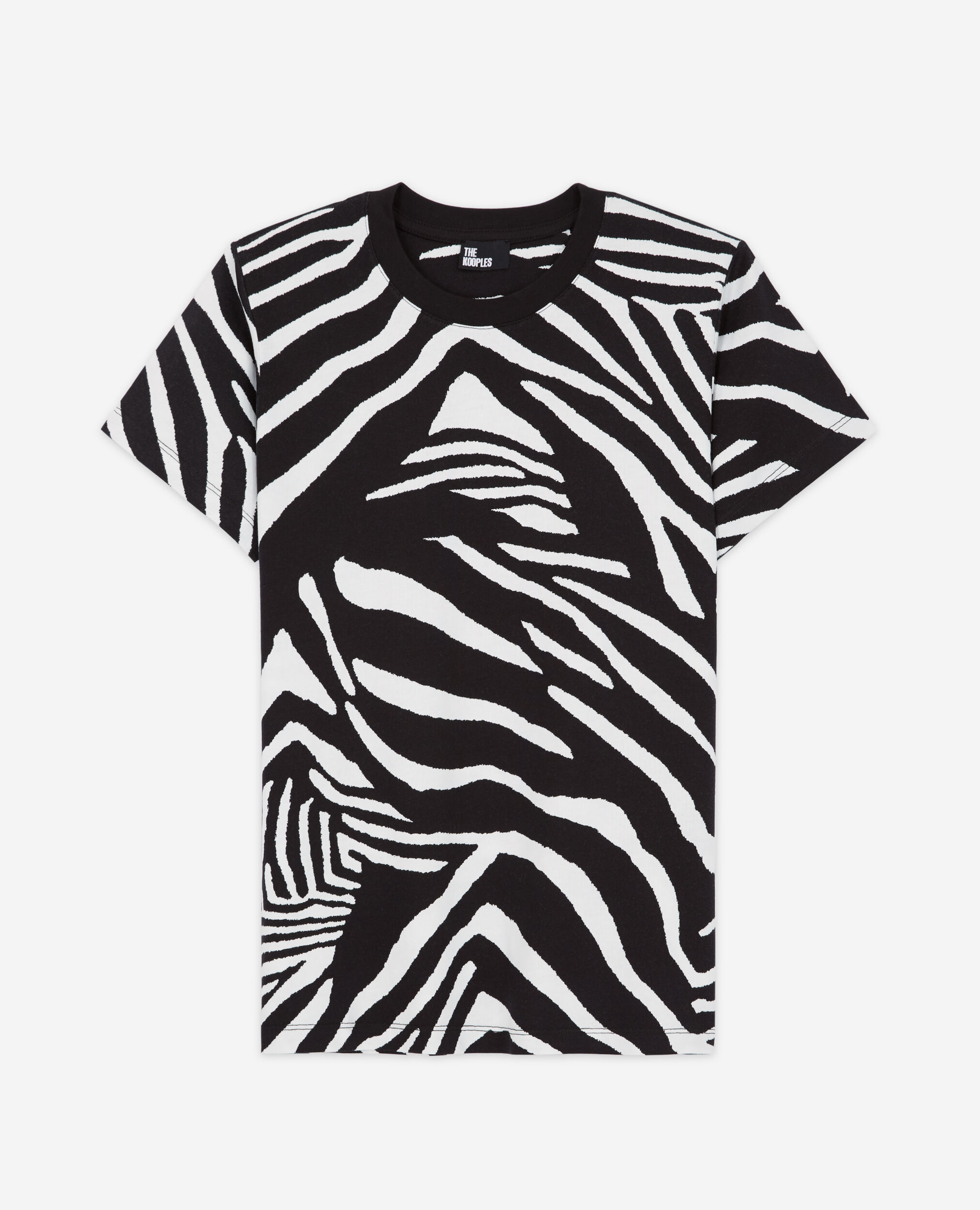 Women's printed t-shirt BLACK / WHITE