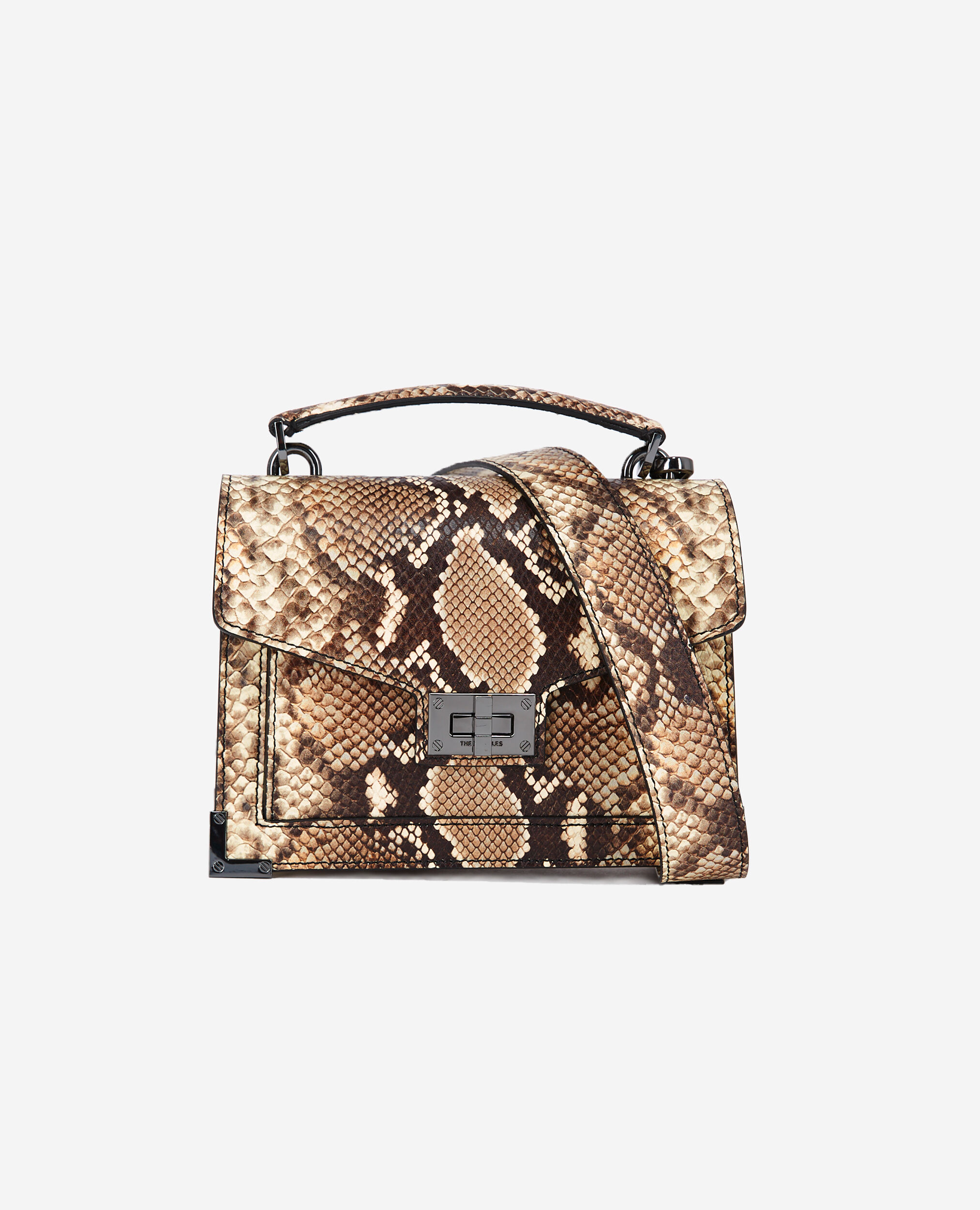 Emily small leather bag BLACK WHITE