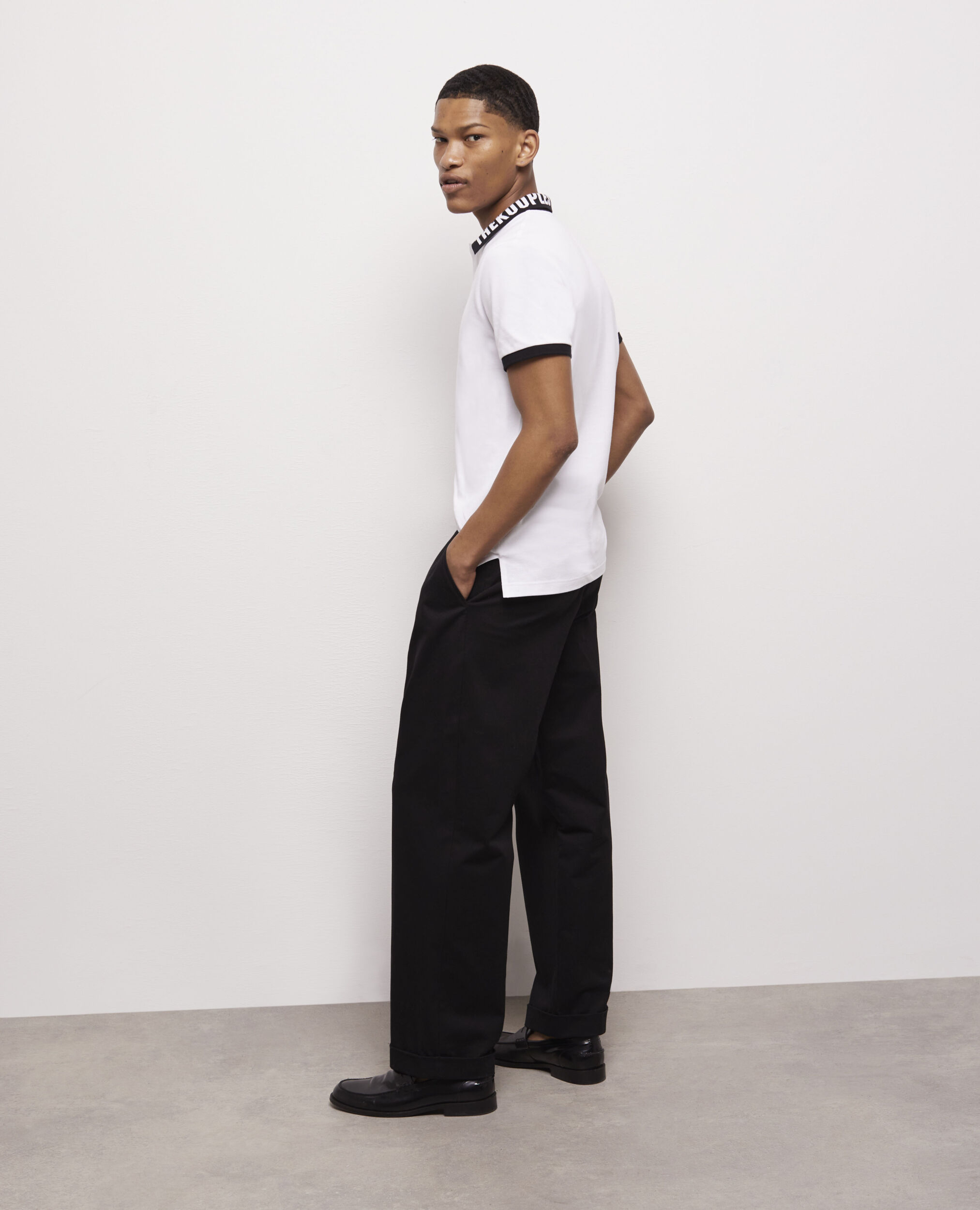 White logo polo shirt WHITE