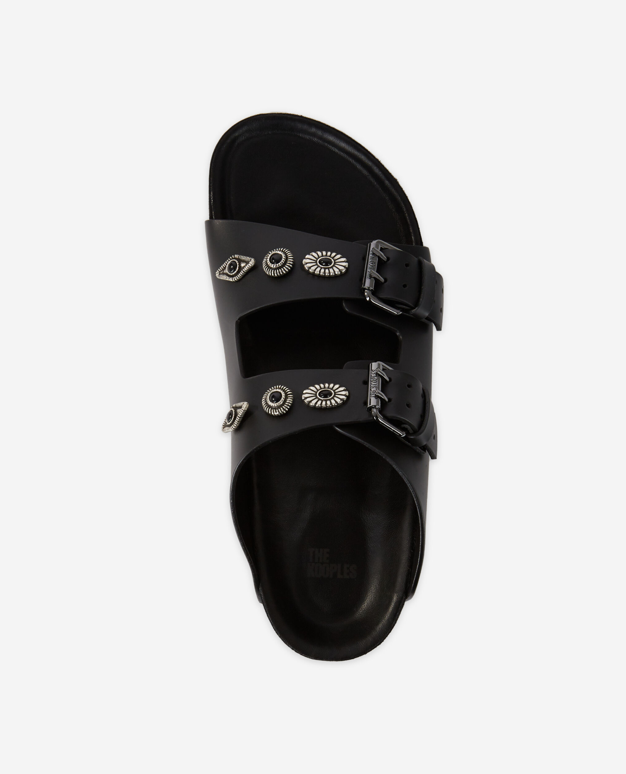 Black leather sandals BLACK