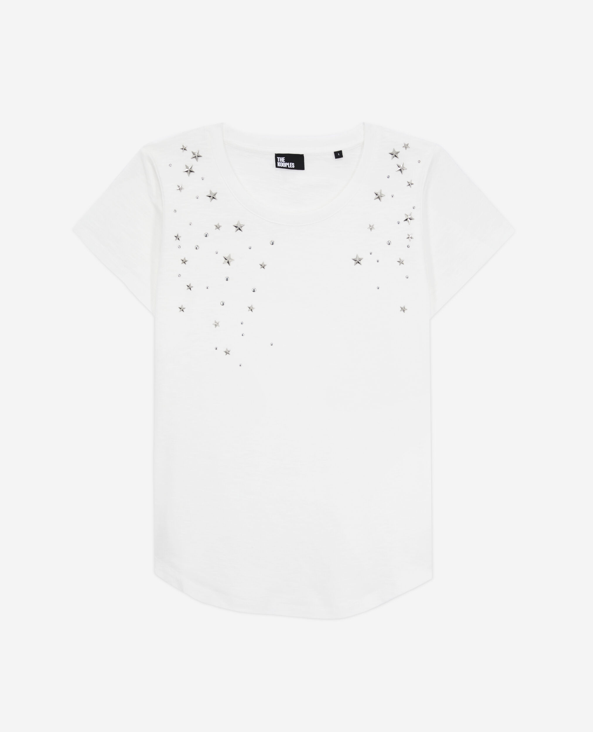 Women's white t-shirt with stars WHITE