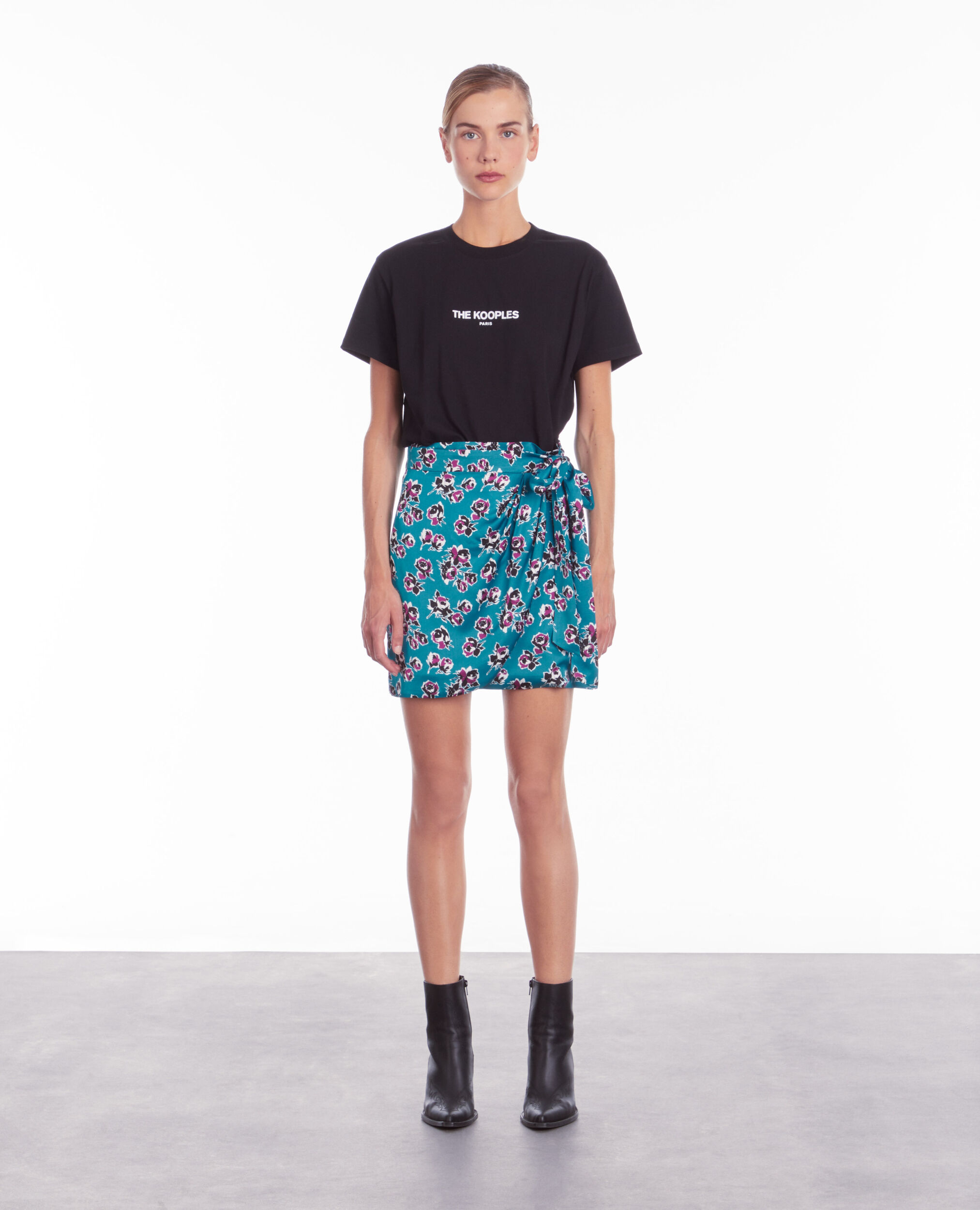 Short printed wrap skirt PINK - BLUE